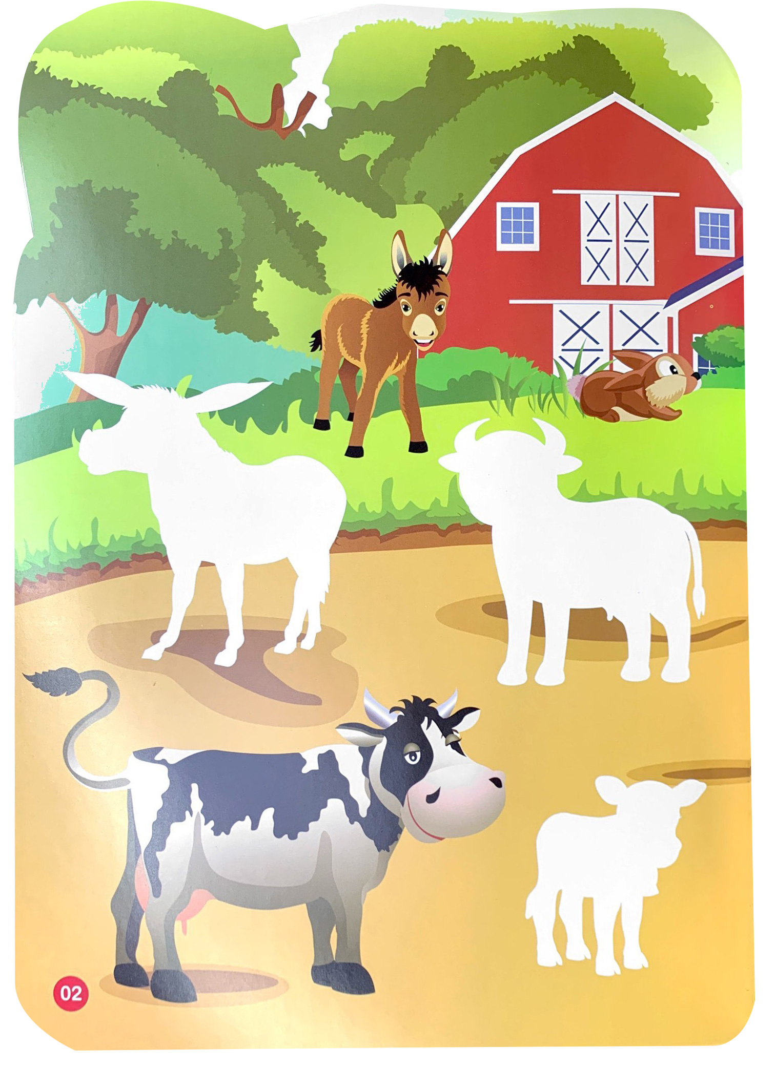 sticker dán hình thông minh - thế giới động vật - trong trang trại - Ảnh 3