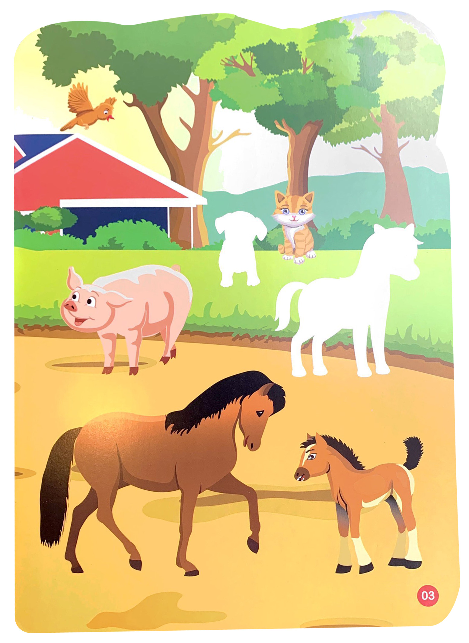 sticker dán hình thông minh - thế giới động vật - trong trang trại - Ảnh 4