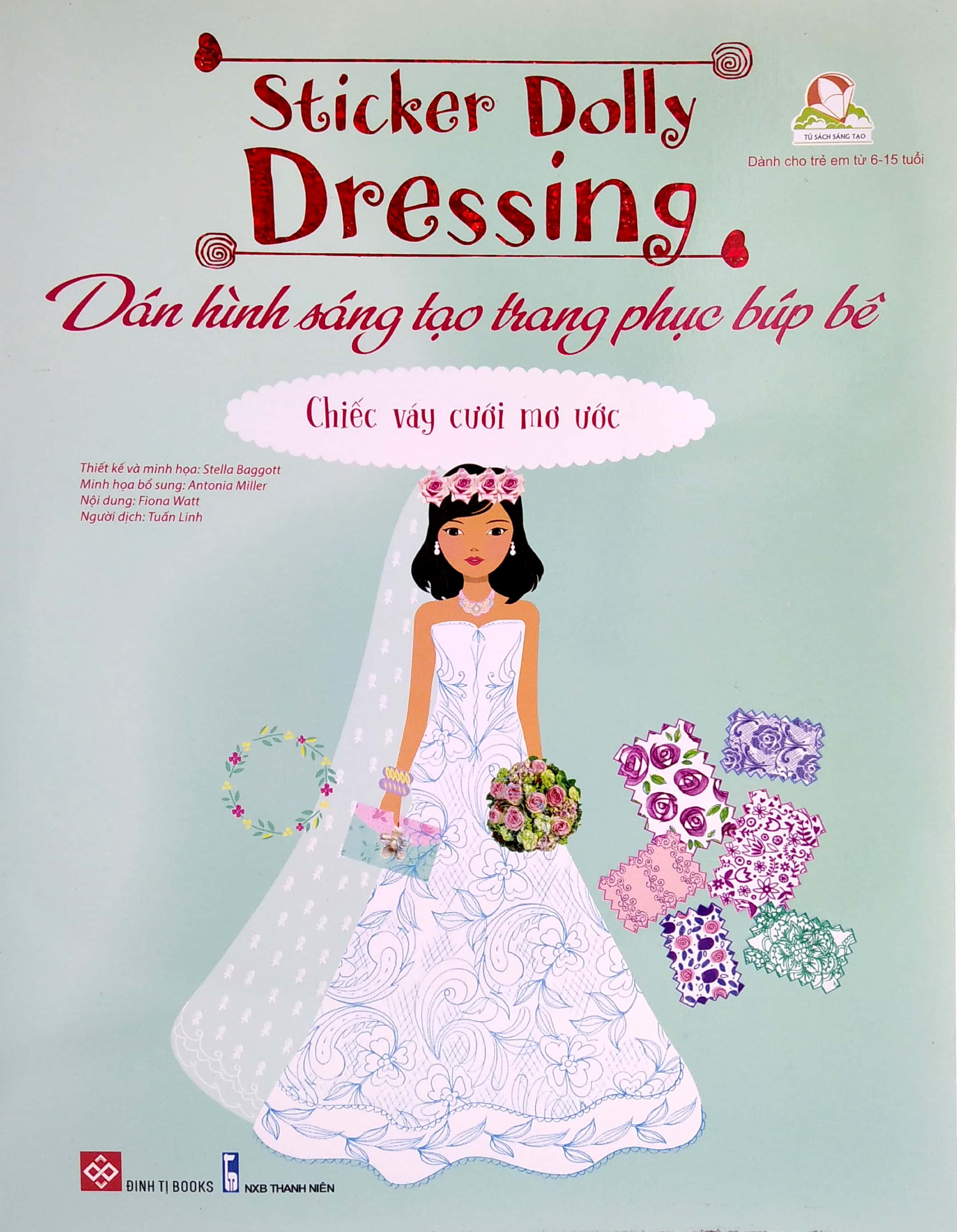 sticker dolly dressing - dán hình sáng tạo trang phục búp bê - chiếc váy cưới mơ ước - Ảnh 2