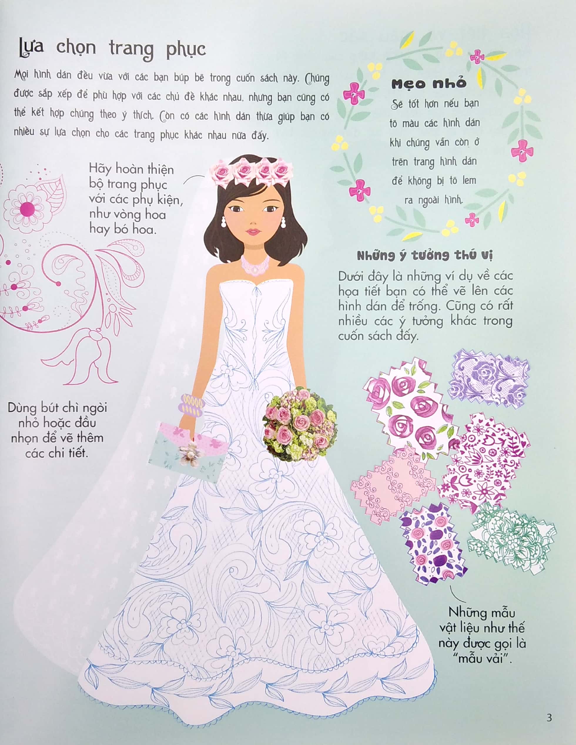 sticker dolly dressing - dán hình sáng tạo trang phục búp bê - chiếc váy cưới mơ ước - Ảnh 5