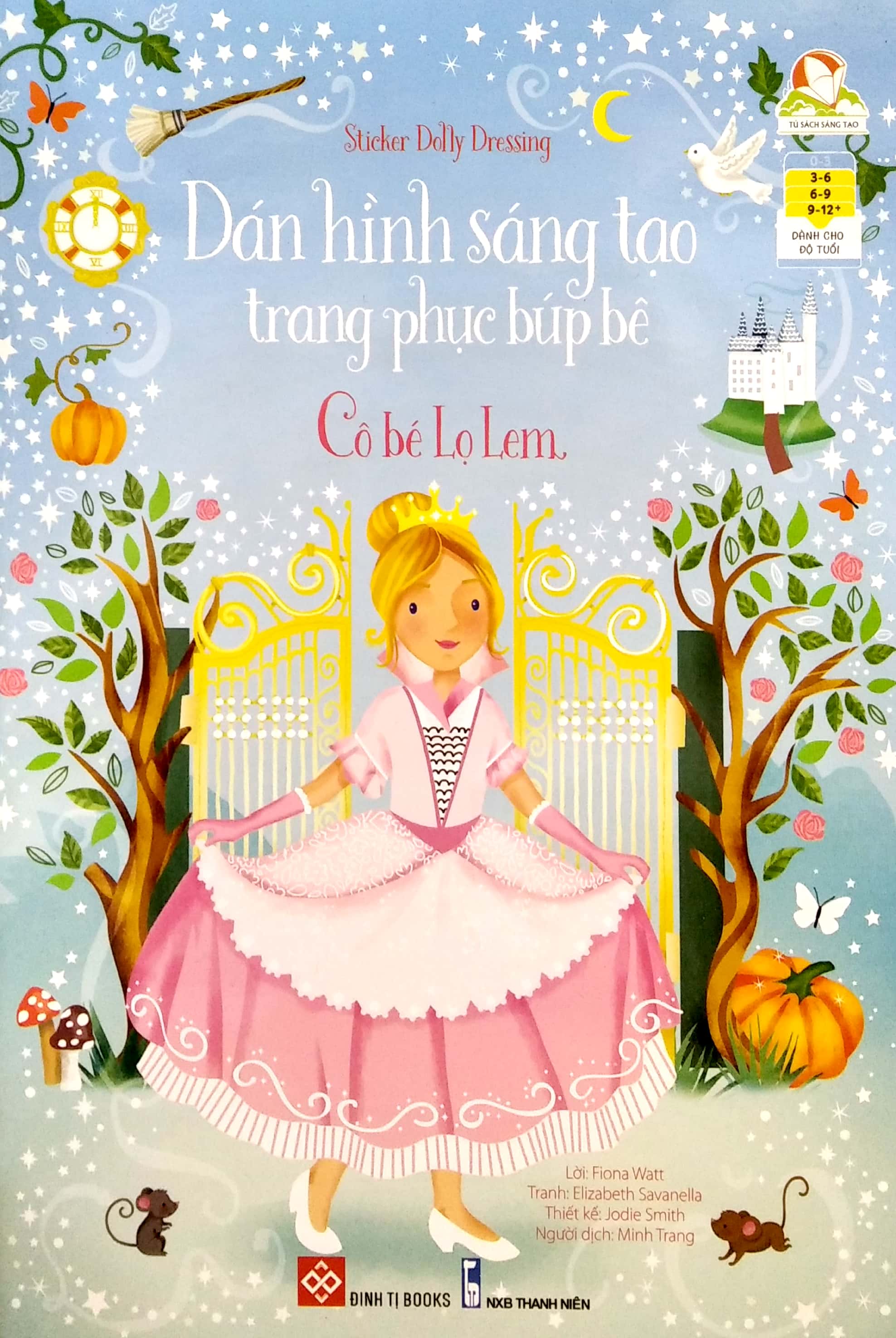 sticker dolly dressing - dán hình sáng tạo trang phục búp bê - cô bé lọ lem - Ảnh 2