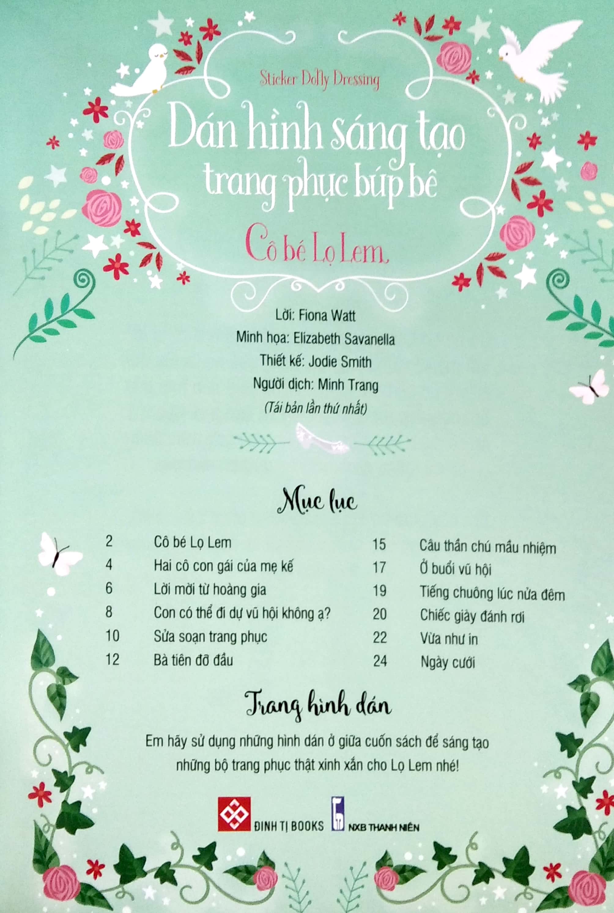 sticker dolly dressing - dán hình sáng tạo trang phục búp bê - cô bé lọ lem - Ảnh 3