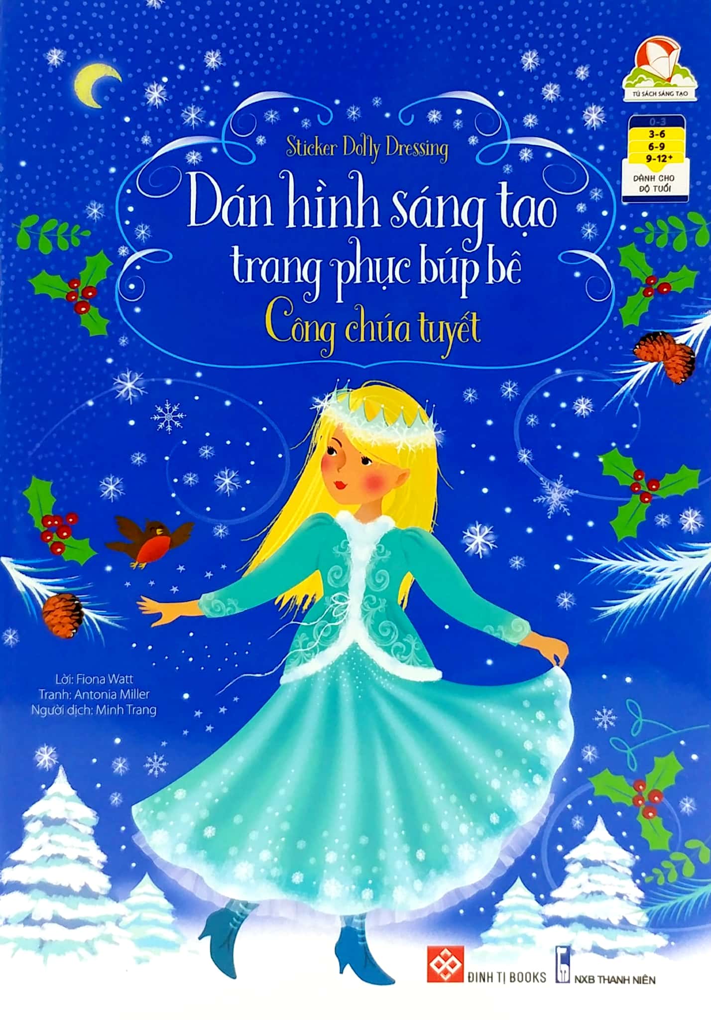 sticker dolly dressing - dán hình sáng tạo trang phục búp bê - công chúa tuyết - Ảnh 2