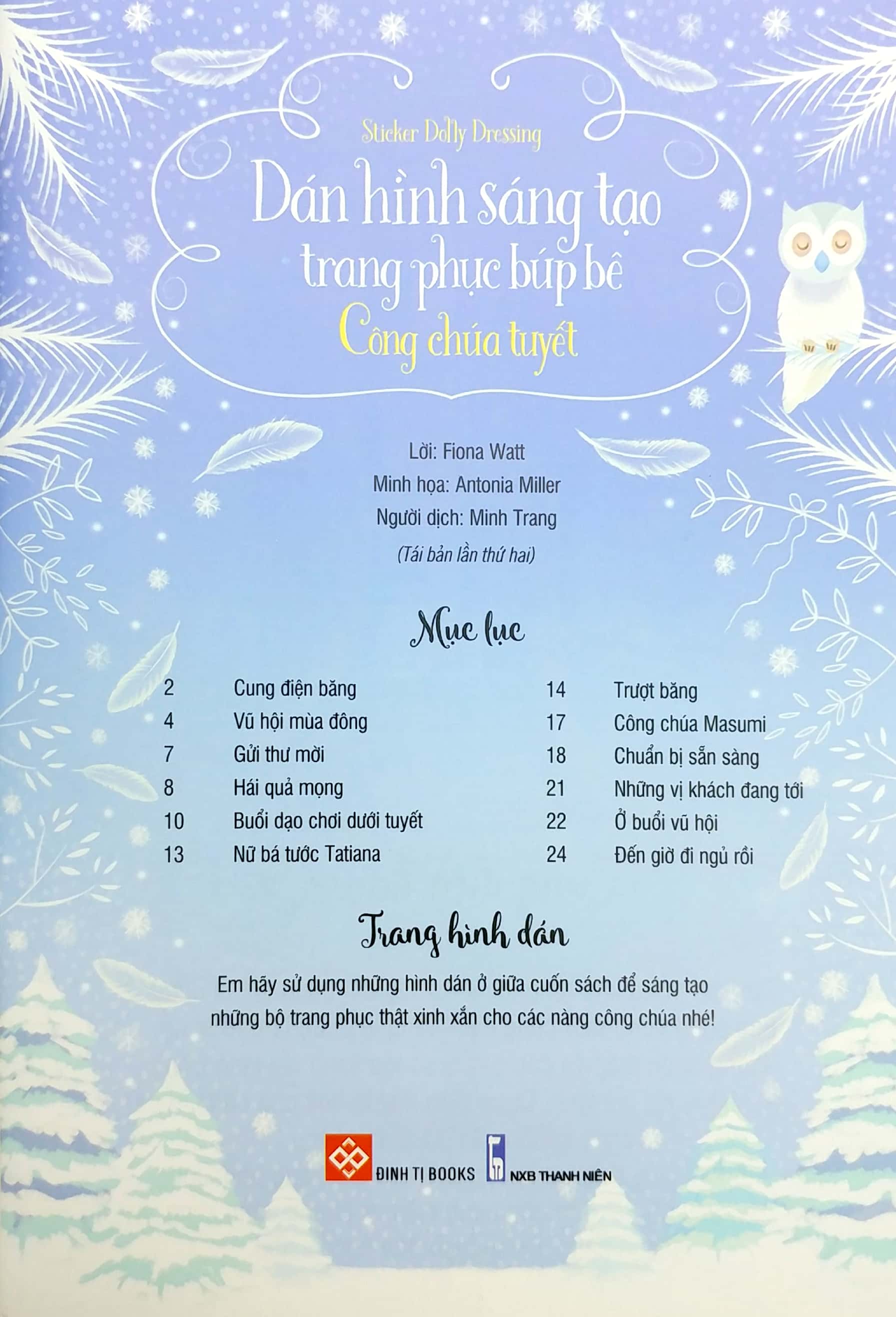 sticker dolly dressing - dán hình sáng tạo trang phục búp bê - công chúa tuyết - Ảnh 3