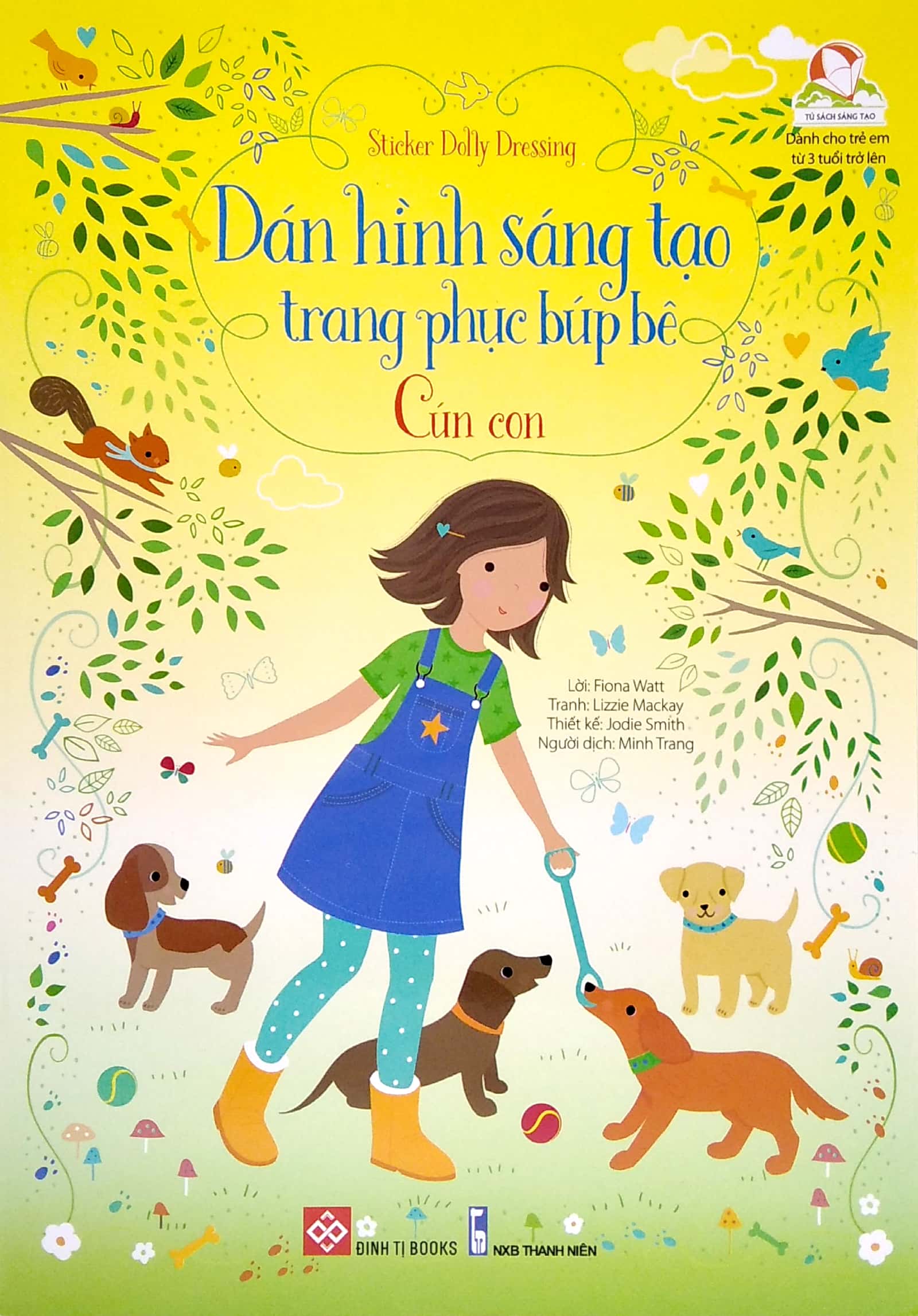 sticker dolly dressing - dán hình sáng tạo trang phục búp bê - cún con - Ảnh 2