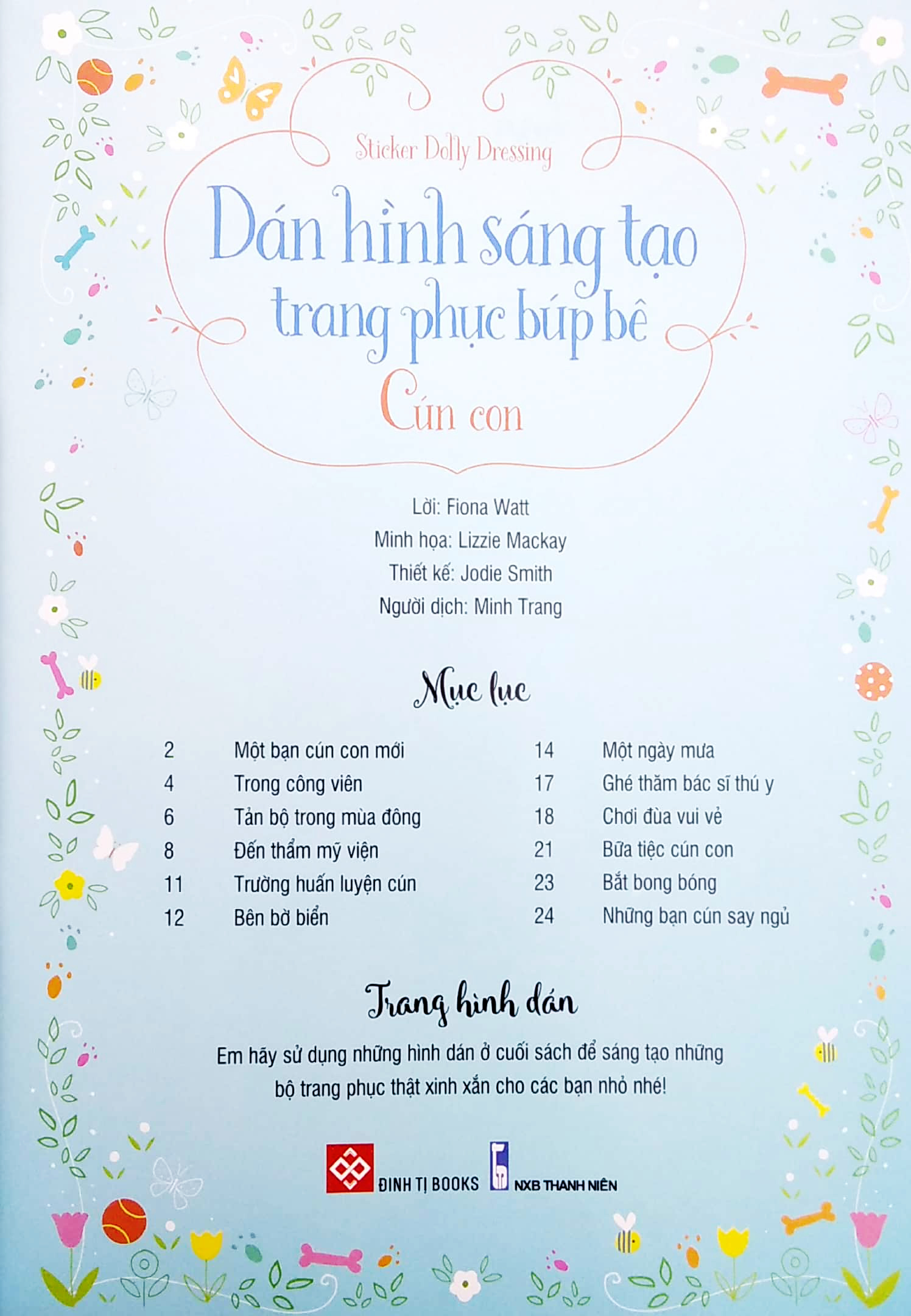 sticker dolly dressing - dán hình sáng tạo trang phục búp bê - cún con - Ảnh 3