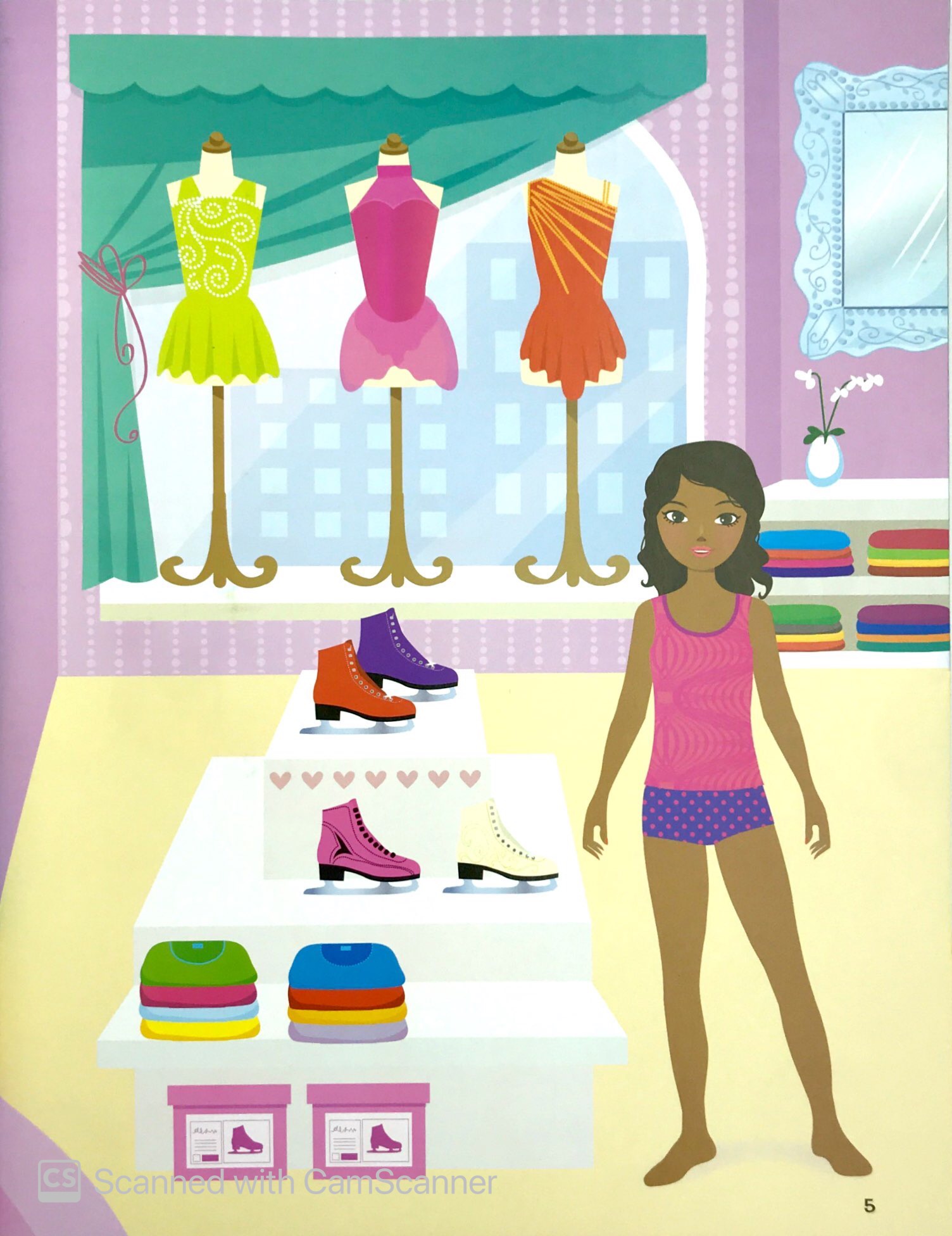 sticker dolly dressing - dán hình sáng tạo trang phục búp bê - duyên dáng trên sân băng - Ảnh 7