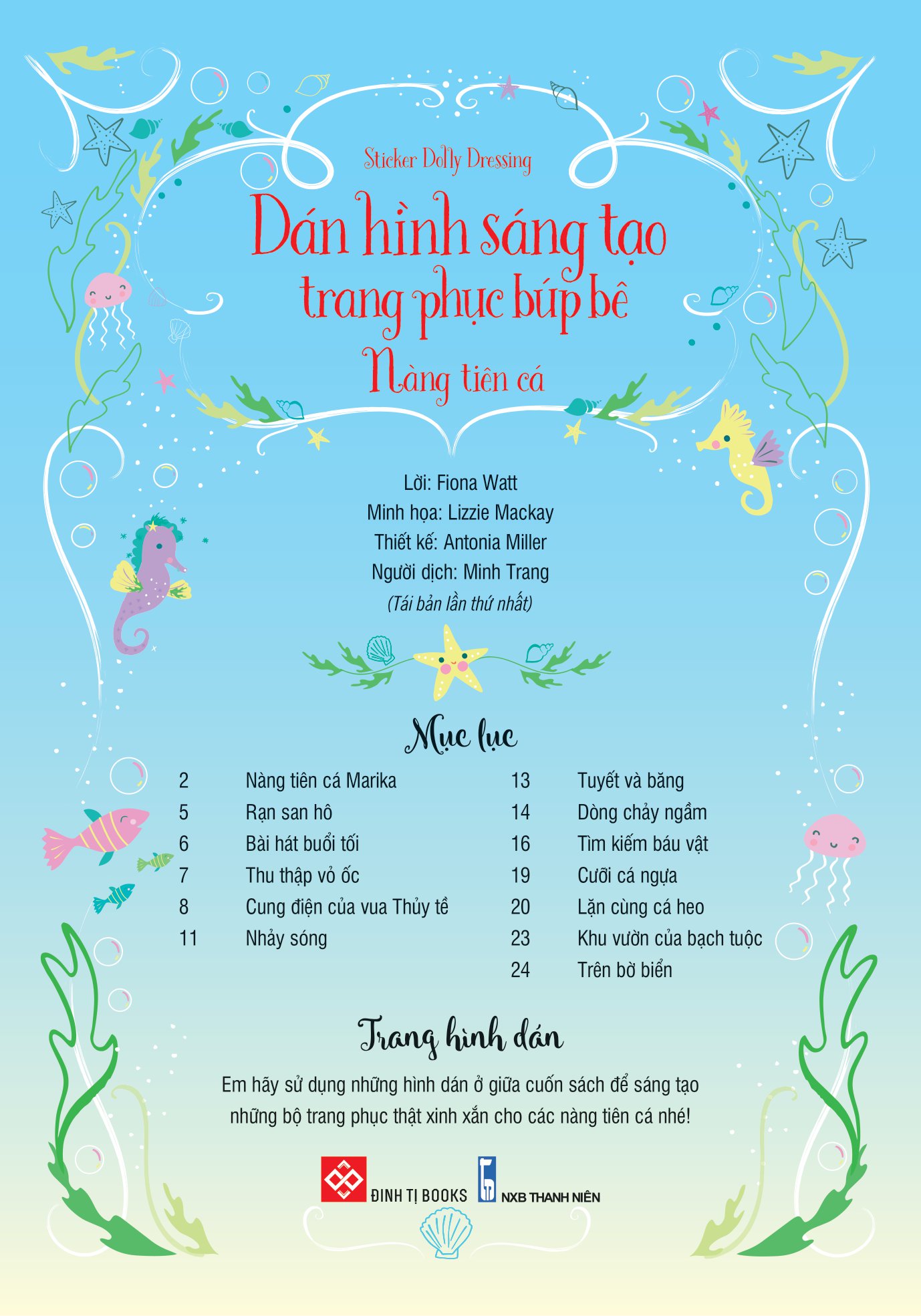 sticker dolly dressing - dán hình sáng tạo trang phục búp bê - nàng tiên cá - Ảnh 2