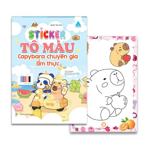 Sticker Tô Màu - Capybara Chuyên Gia Ẩm Thực