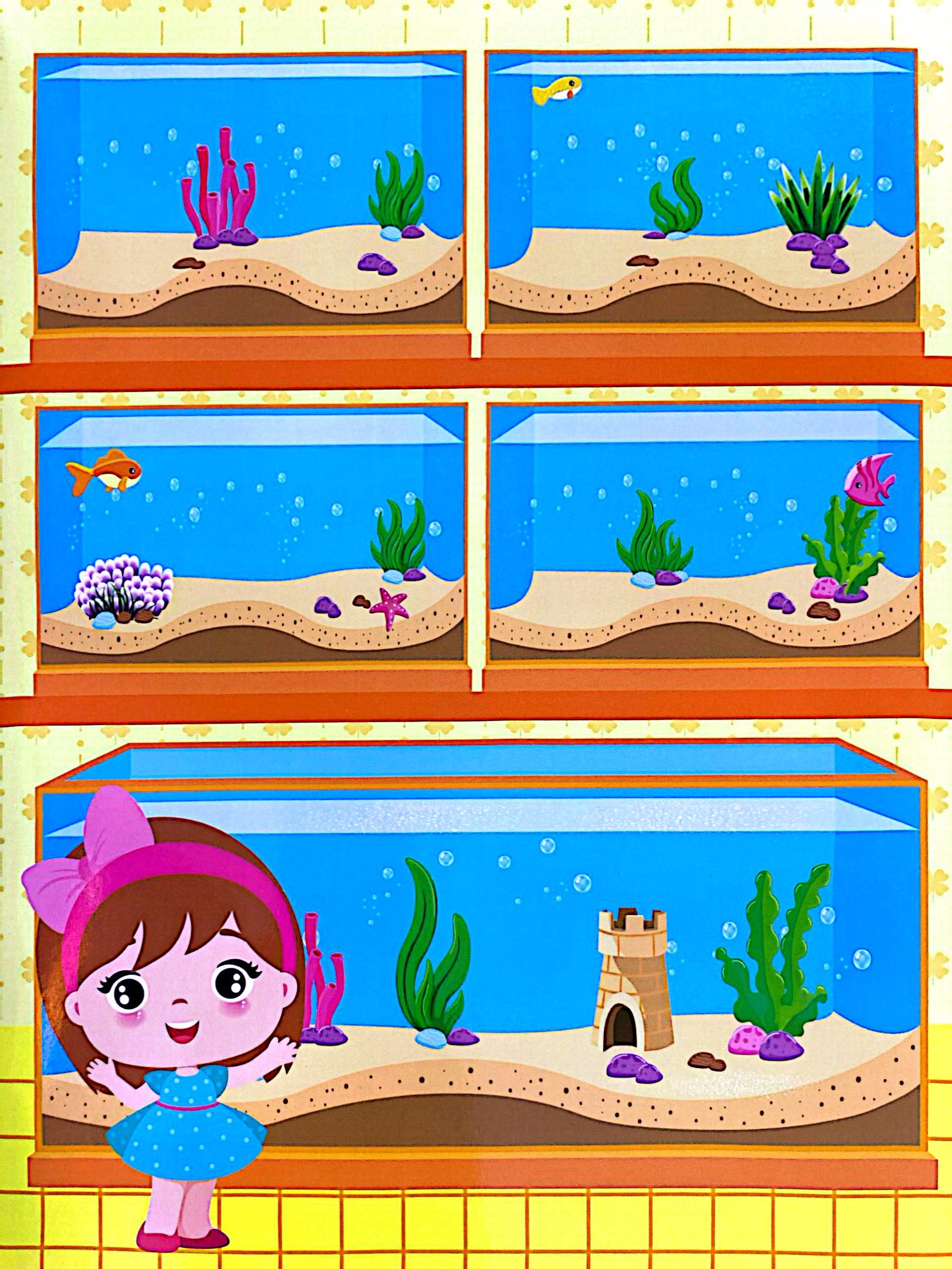 sticker trò chơi đồ hàng - bé đi thủy cung (sách dán hình siêu vui nhộn) - Ảnh 4