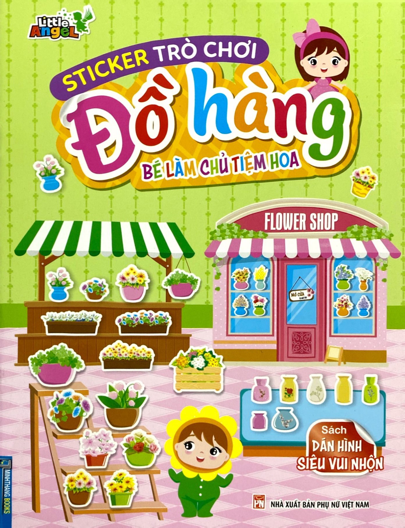 sticker trò chơi đồ hàng - bé làm chủ tiệm hoa (sách dán hình siêu vui nhộn) - Ảnh 2