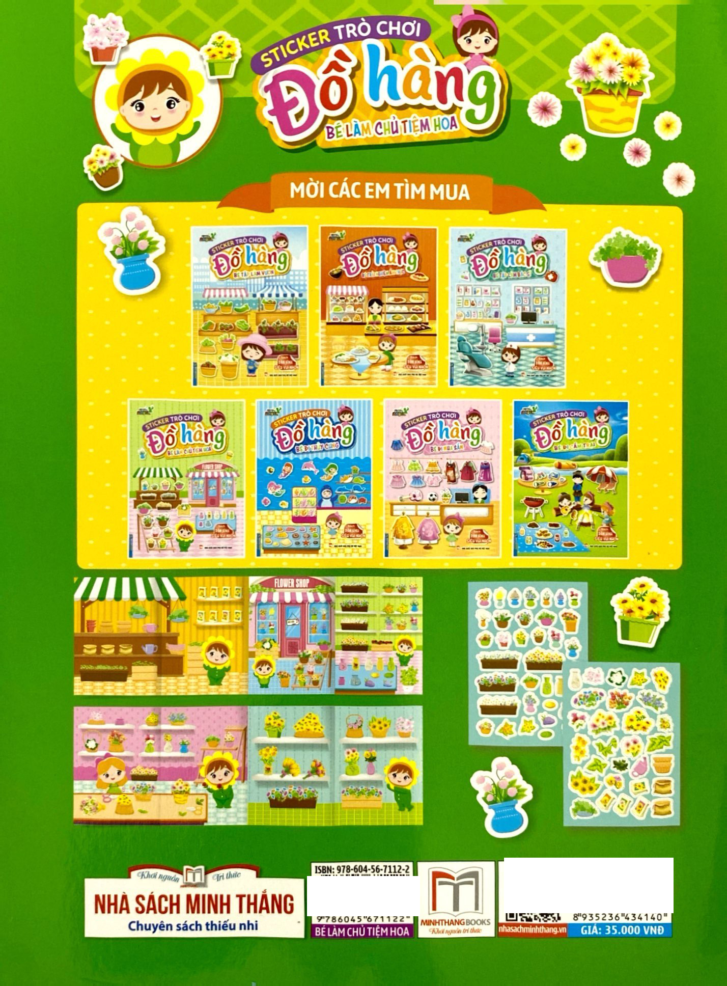 sticker trò chơi đồ hàng - bé làm chủ tiệm hoa (sách dán hình siêu vui nhộn) - Ảnh 7