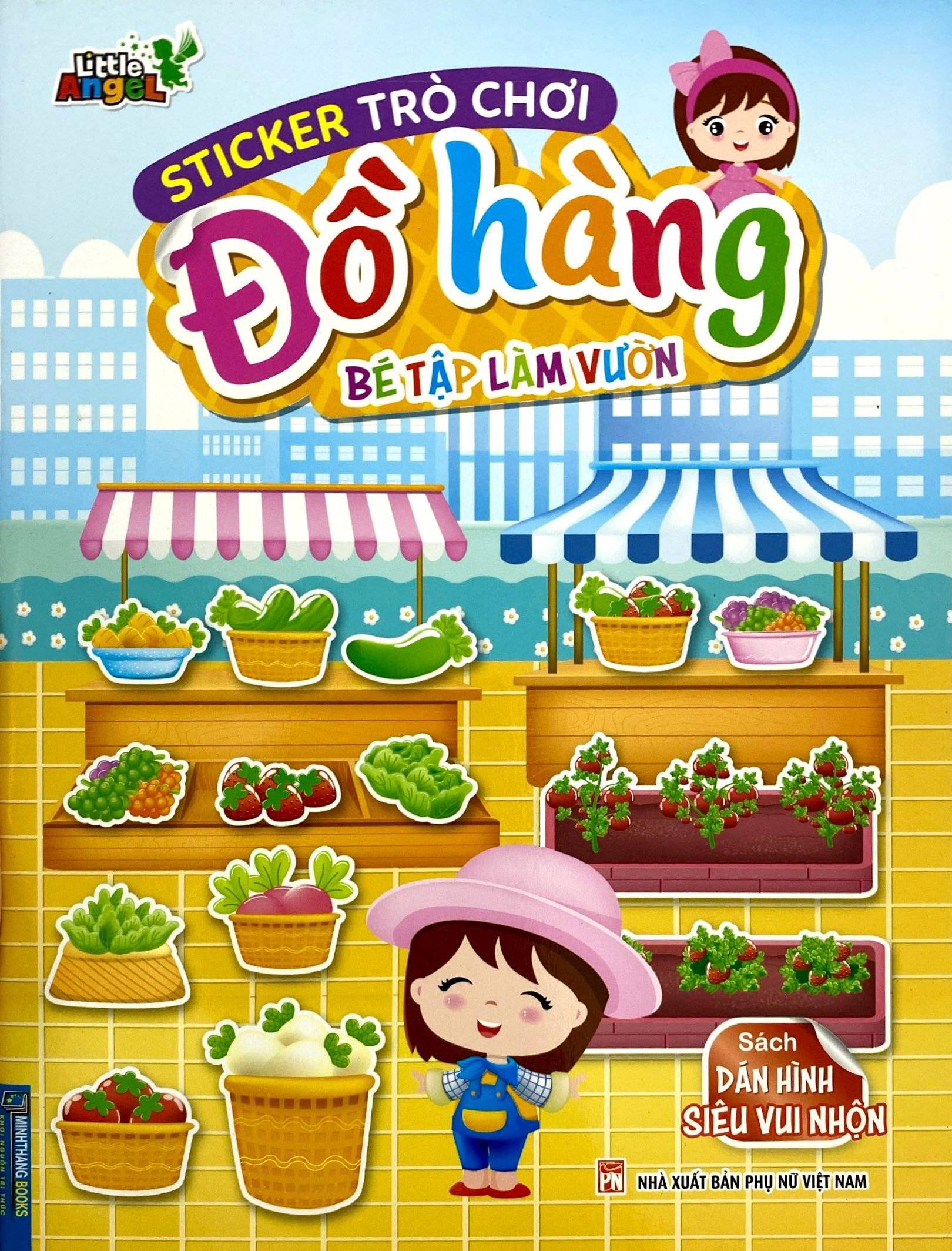 sticker trò chơi đồ hàng - bé tập làm vườn (sách dán hình siêu vui nhộn) - Ảnh 2