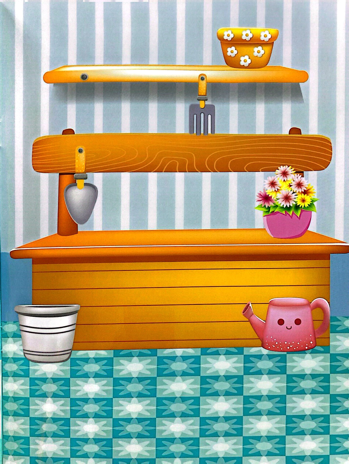 sticker trò chơi đồ hàng - bé tập làm vườn (sách dán hình siêu vui nhộn) - Ảnh 4