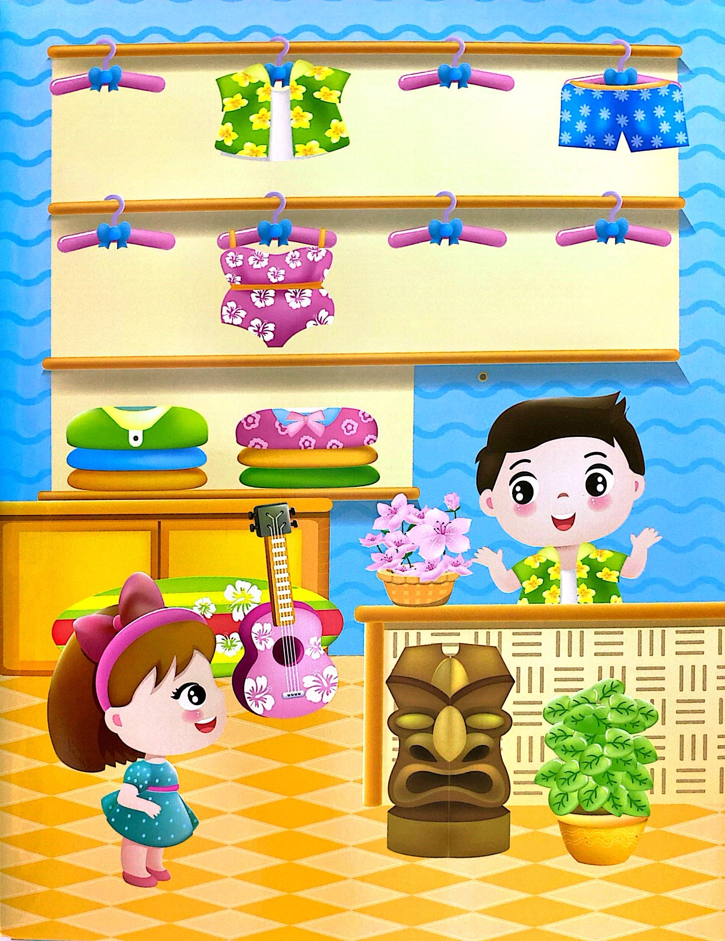 sticker trò chơi đồ hàng - dán hình siêu vui nhộn - bé đi mua sắm - Ảnh 5