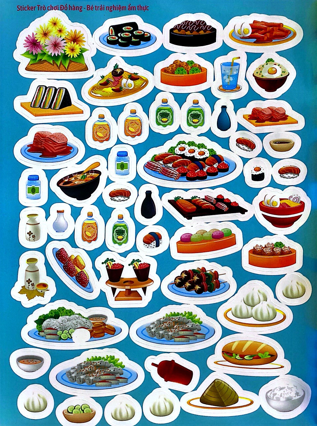 sticker trò chơi đồ hàng - dán hình siêu vui nhộn - bé trải nghiệm ẩm thực - Ảnh 5