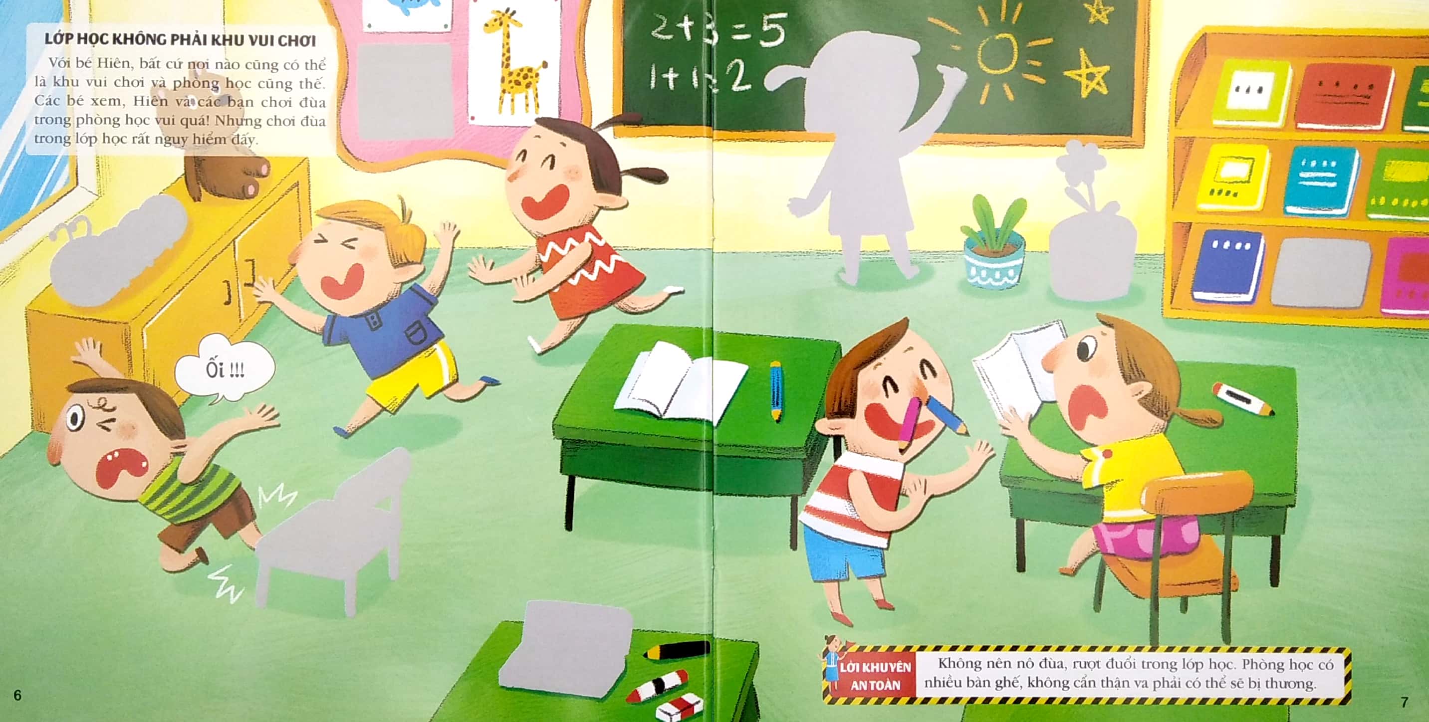 stickers kỹ năng an toàn cho bé - an toàn ở trường mẫu giáo - Ảnh 5