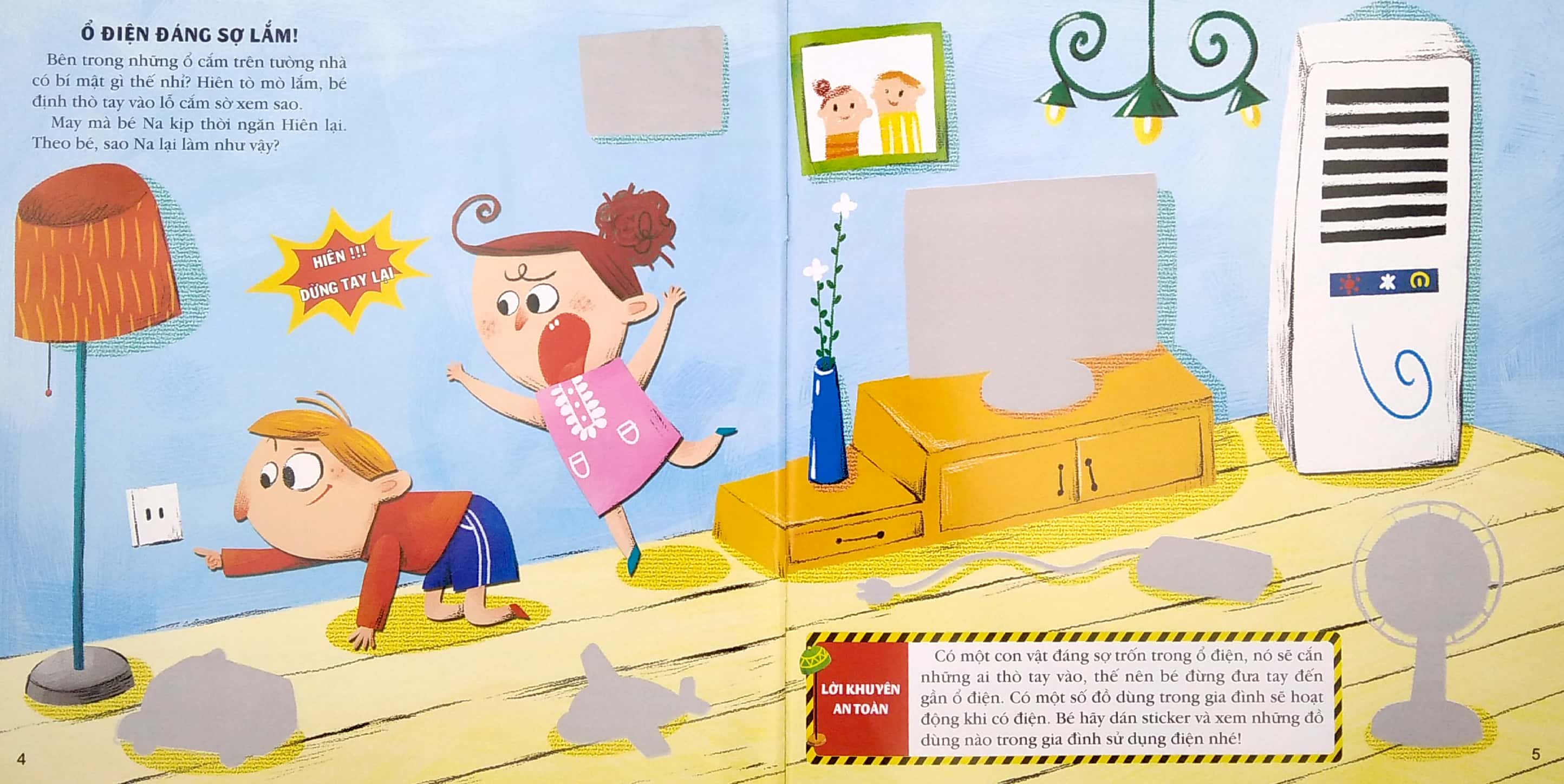 stickers kỹ năng an toàn cho bé - ở nhà an toàn - Ảnh 4