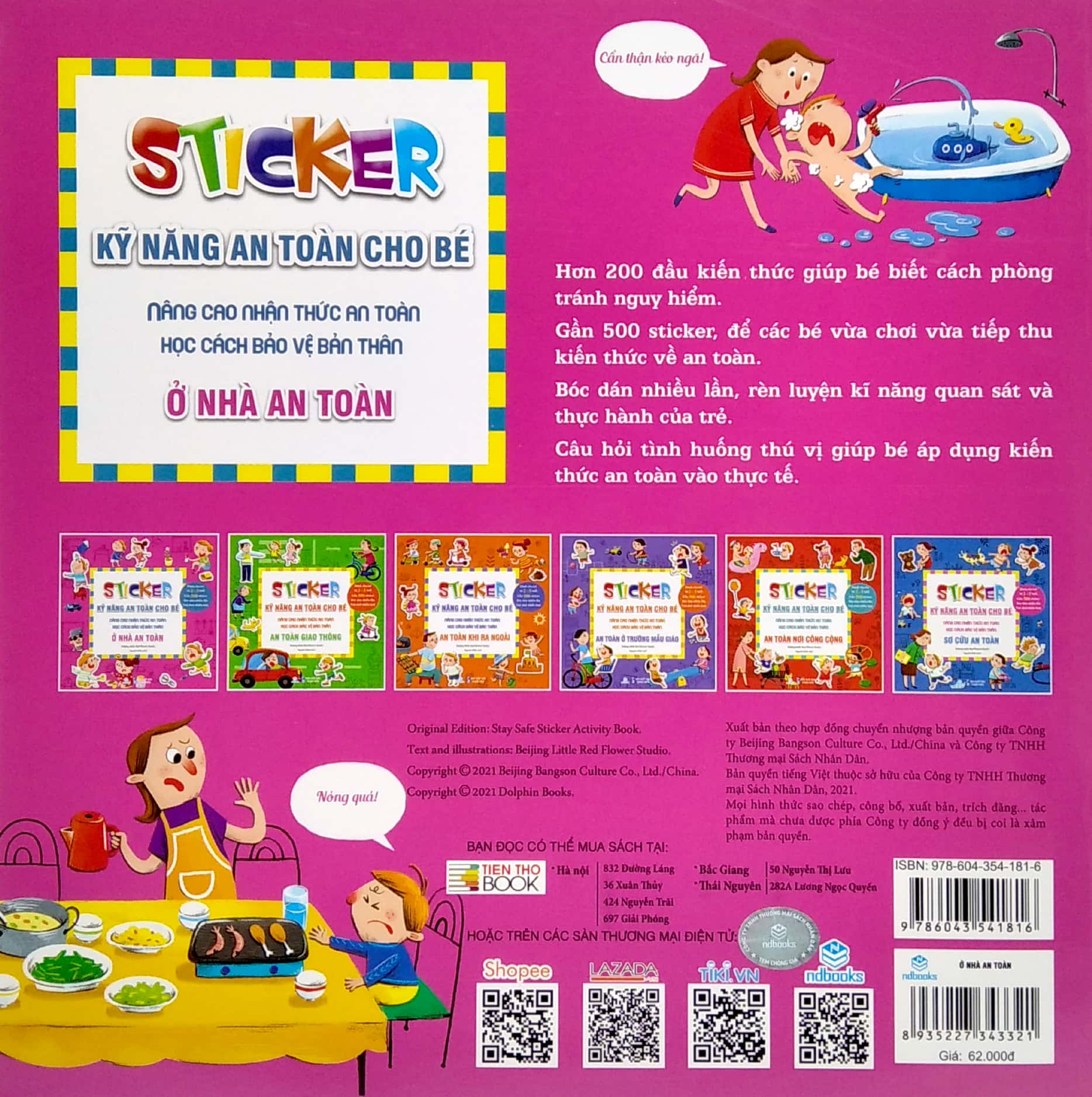 stickers kỹ năng an toàn cho bé - ở nhà an toàn - Ảnh 6