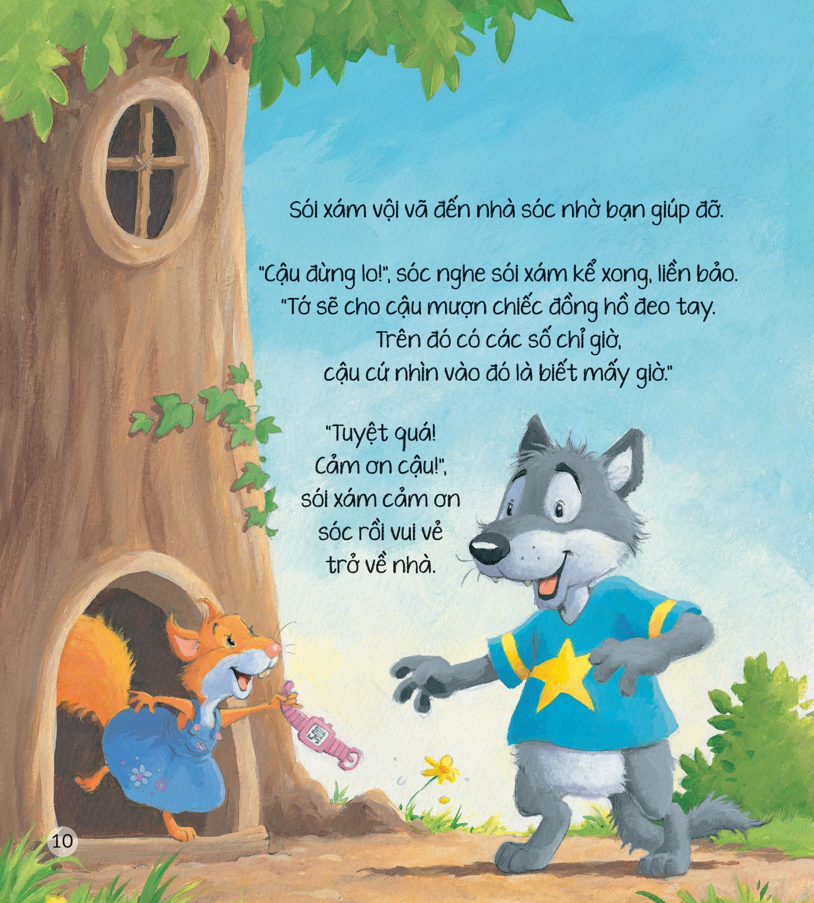 storytime - truyện hay rèn luyện kĩ năng - sói xám đã biết xem giờ - Ảnh 8