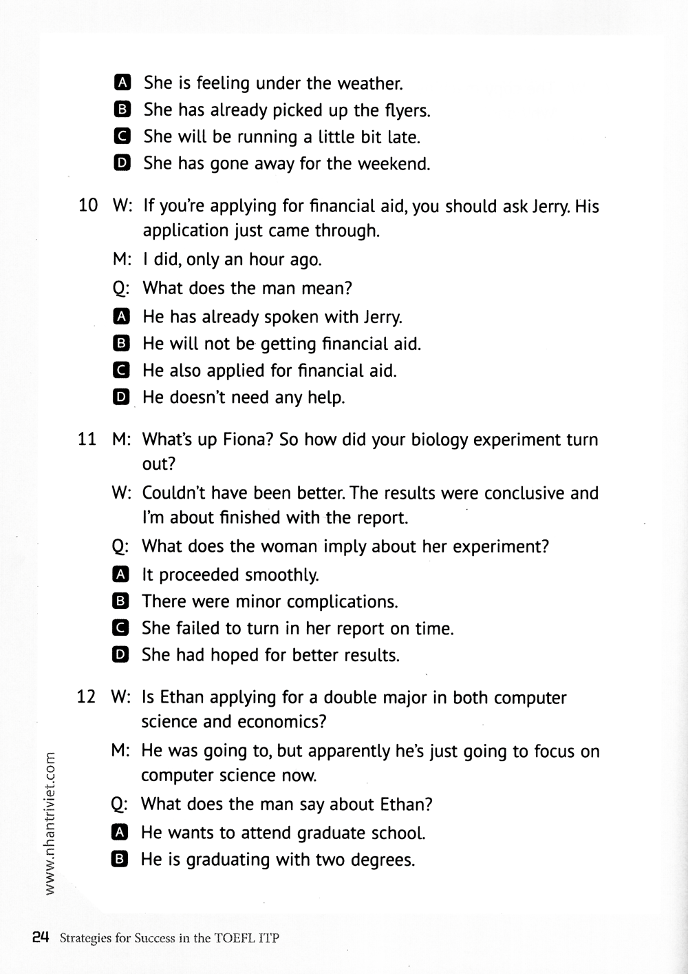 strategies for sucess in the toefl itp (kèm cd) - Ảnh 10