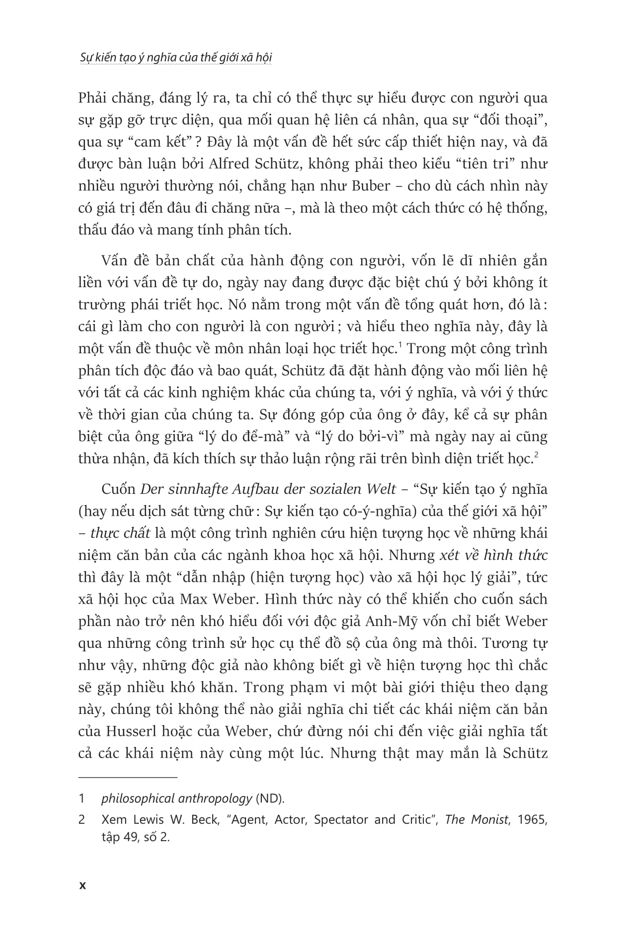 Sự Kiến Tạo Ý Nghĩa Của Thế Giới Xã Hội - Der Sinnhafte Aufbau Der Sozialen Welt - Ảnh 11