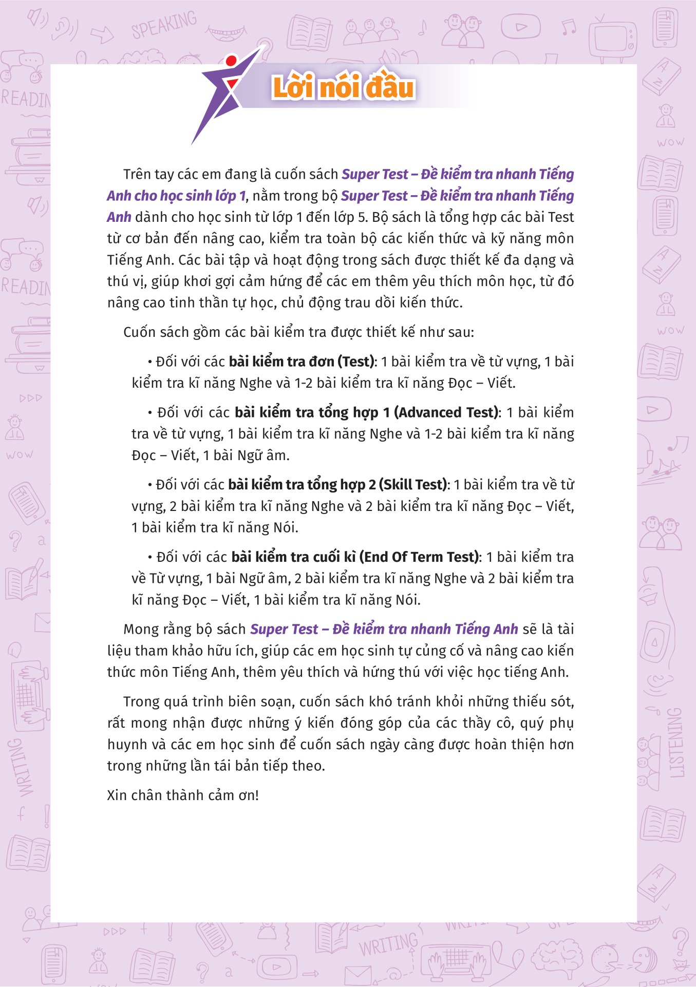 super test - đề kiểm tra nhanh tiếng anh cho học sinh lớp 1 - Ảnh 4