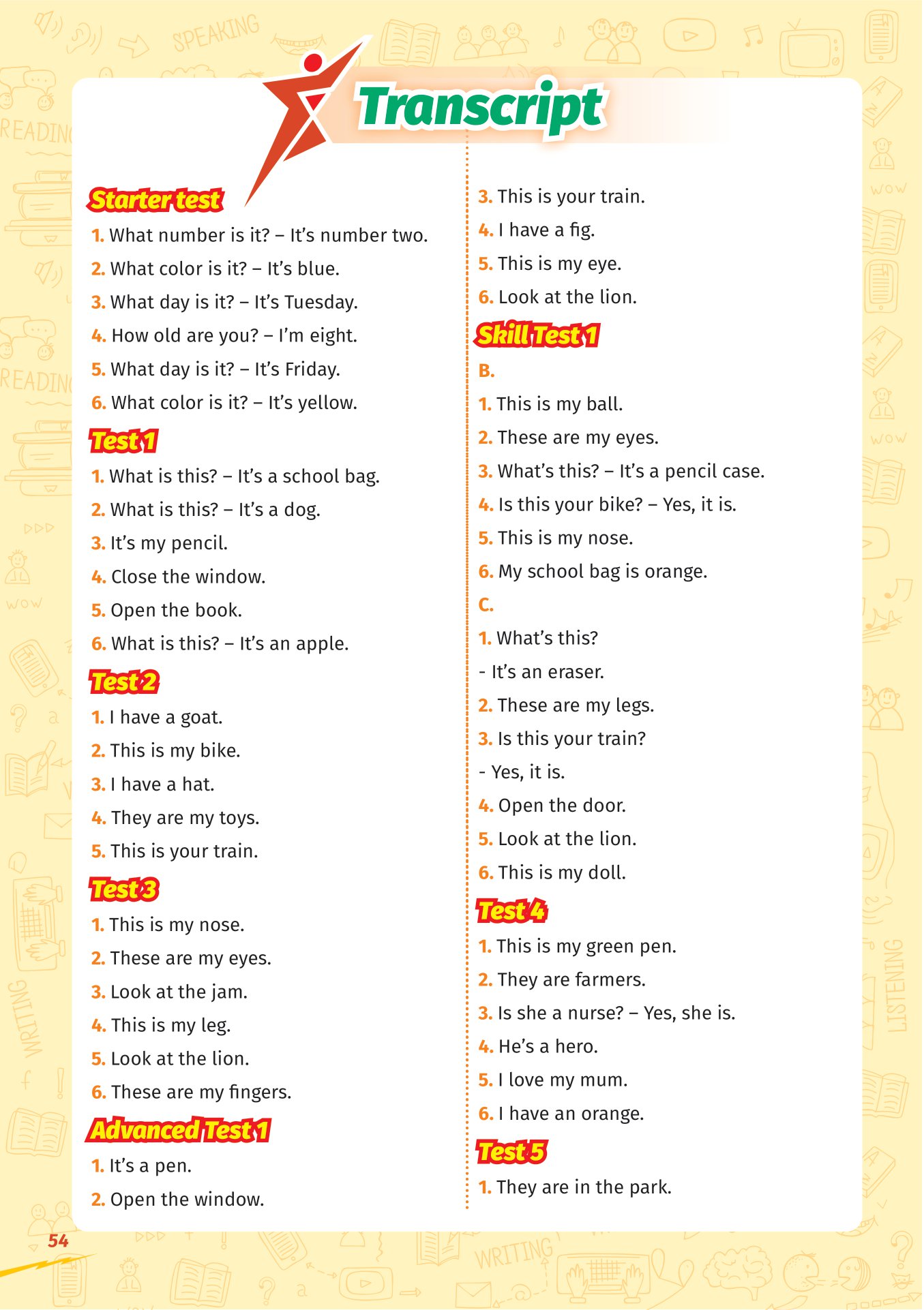 super test - đề kiểm tra nhanh tiếng anh cho học sinh lớp 2 - Ảnh 13