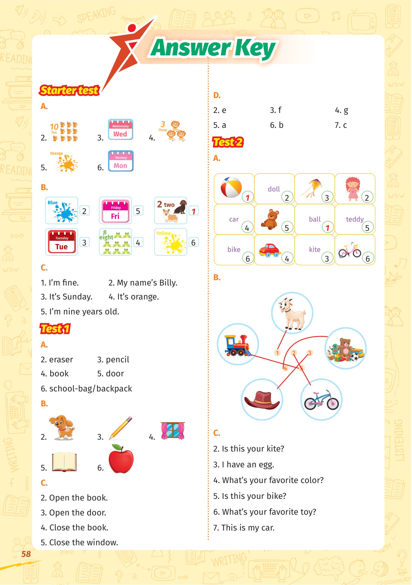 super test - đề kiểm tra nhanh tiếng anh cho học sinh lớp 2 - Ảnh 14