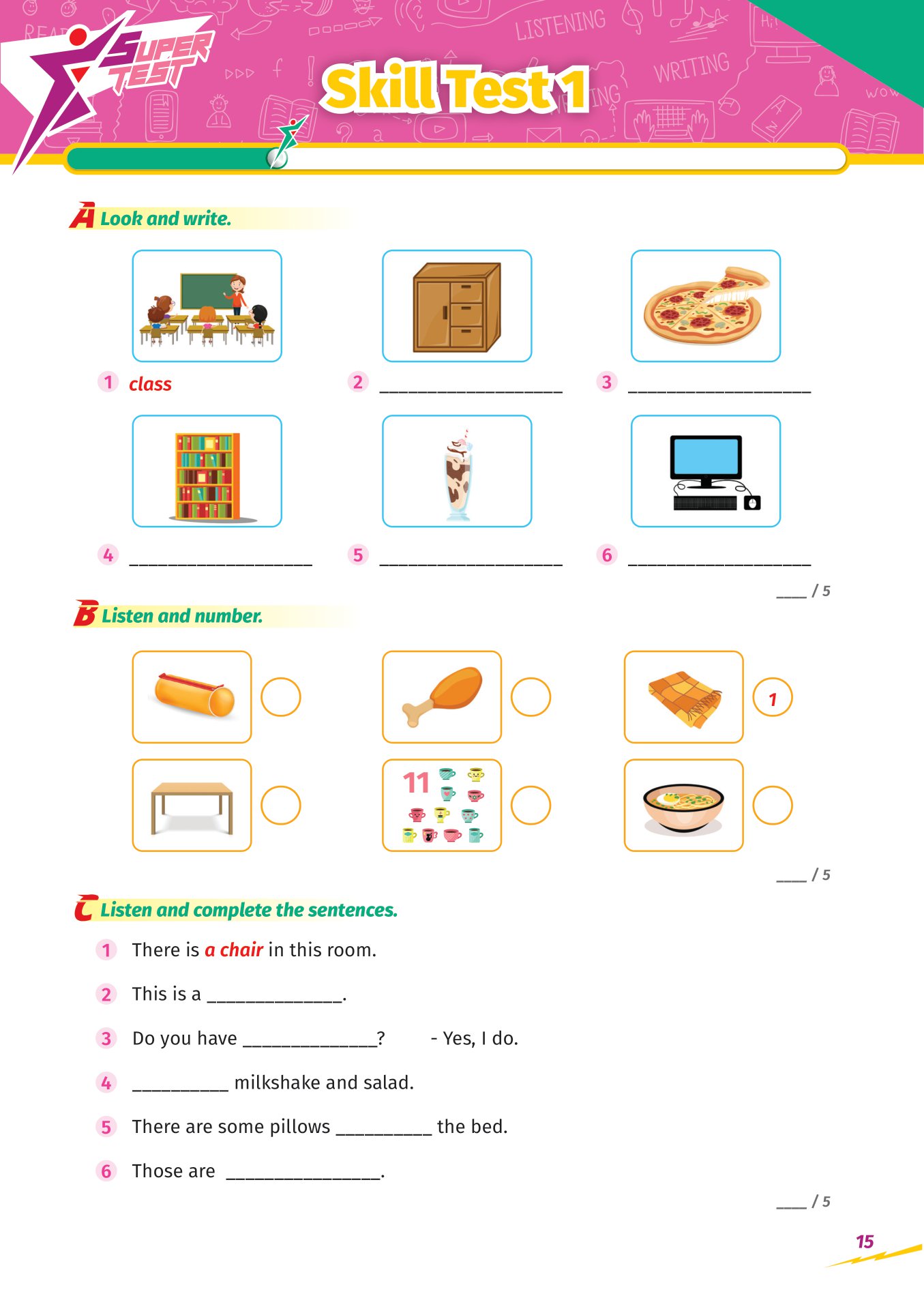 super test - đề kiểm tra nhanh tiếng anh cho học sinh lớp 3 - Ảnh 12
