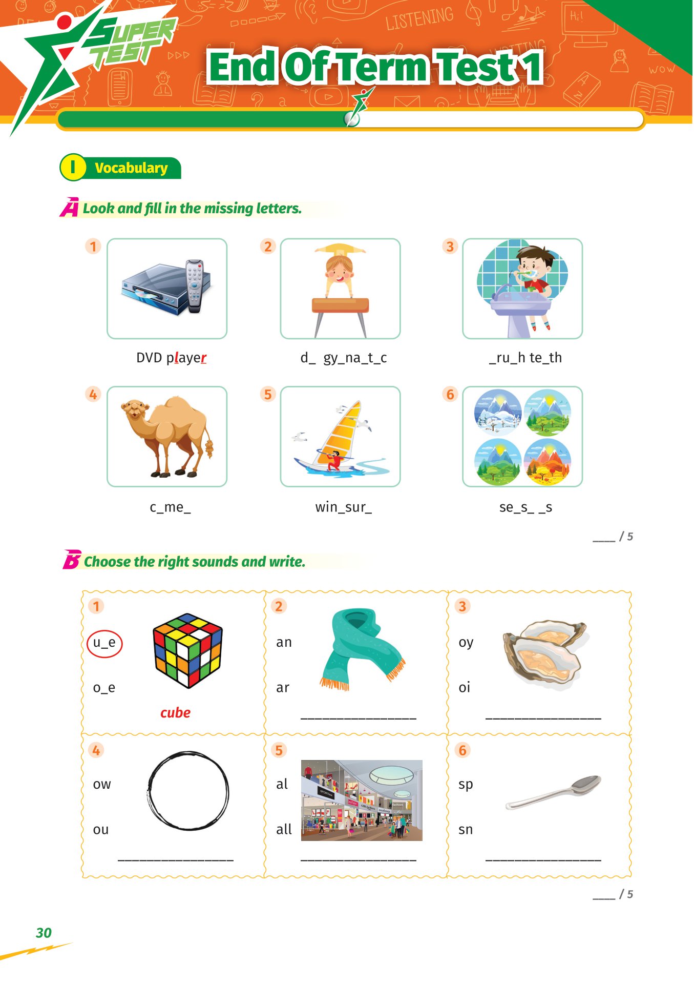 super test - đề kiểm tra nhanh tiếng anh cho học sinh lớp 4 - Ảnh 14