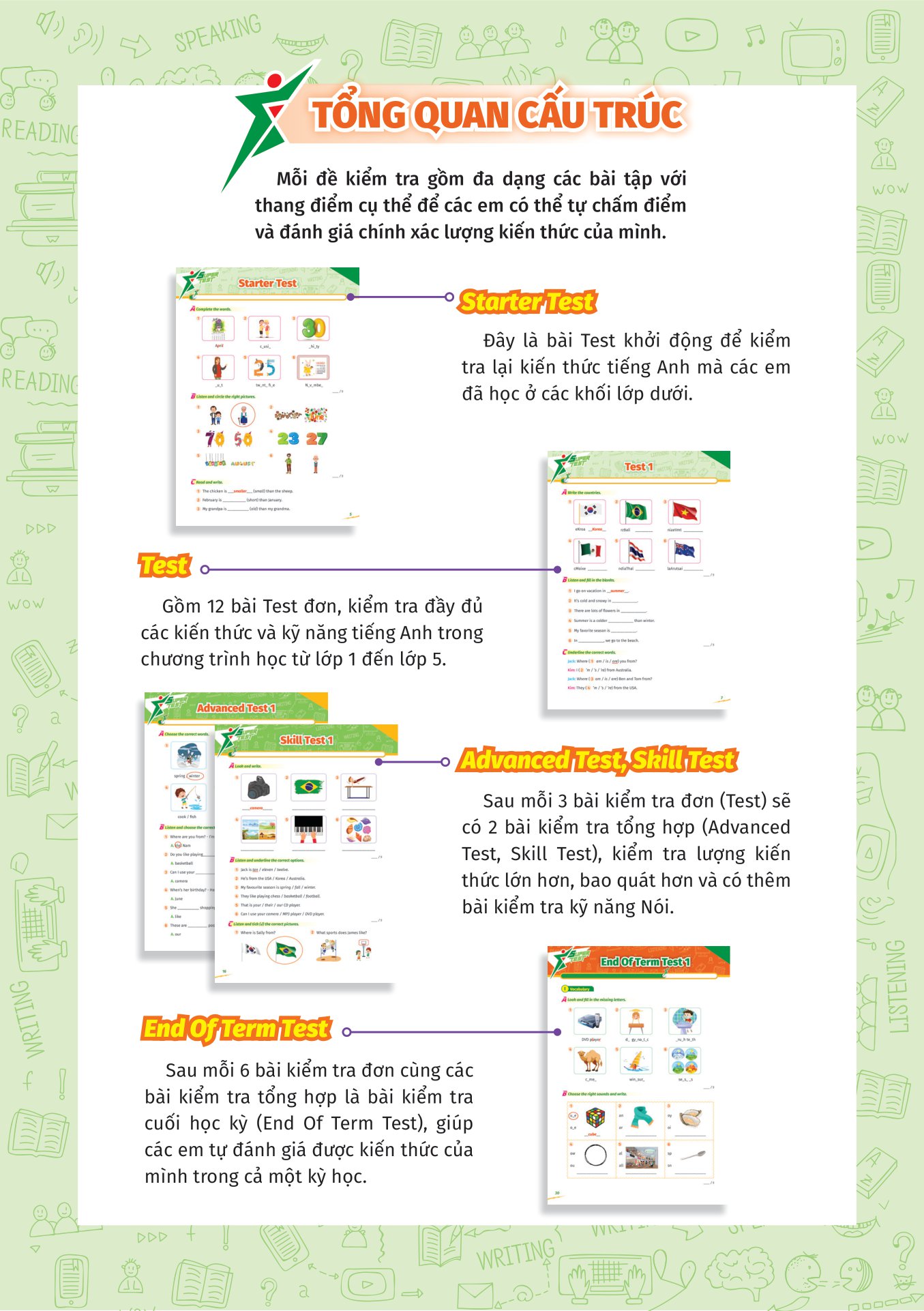 super test - đề kiểm tra nhanh tiếng anh cho học sinh lớp 4 - Ảnh 3