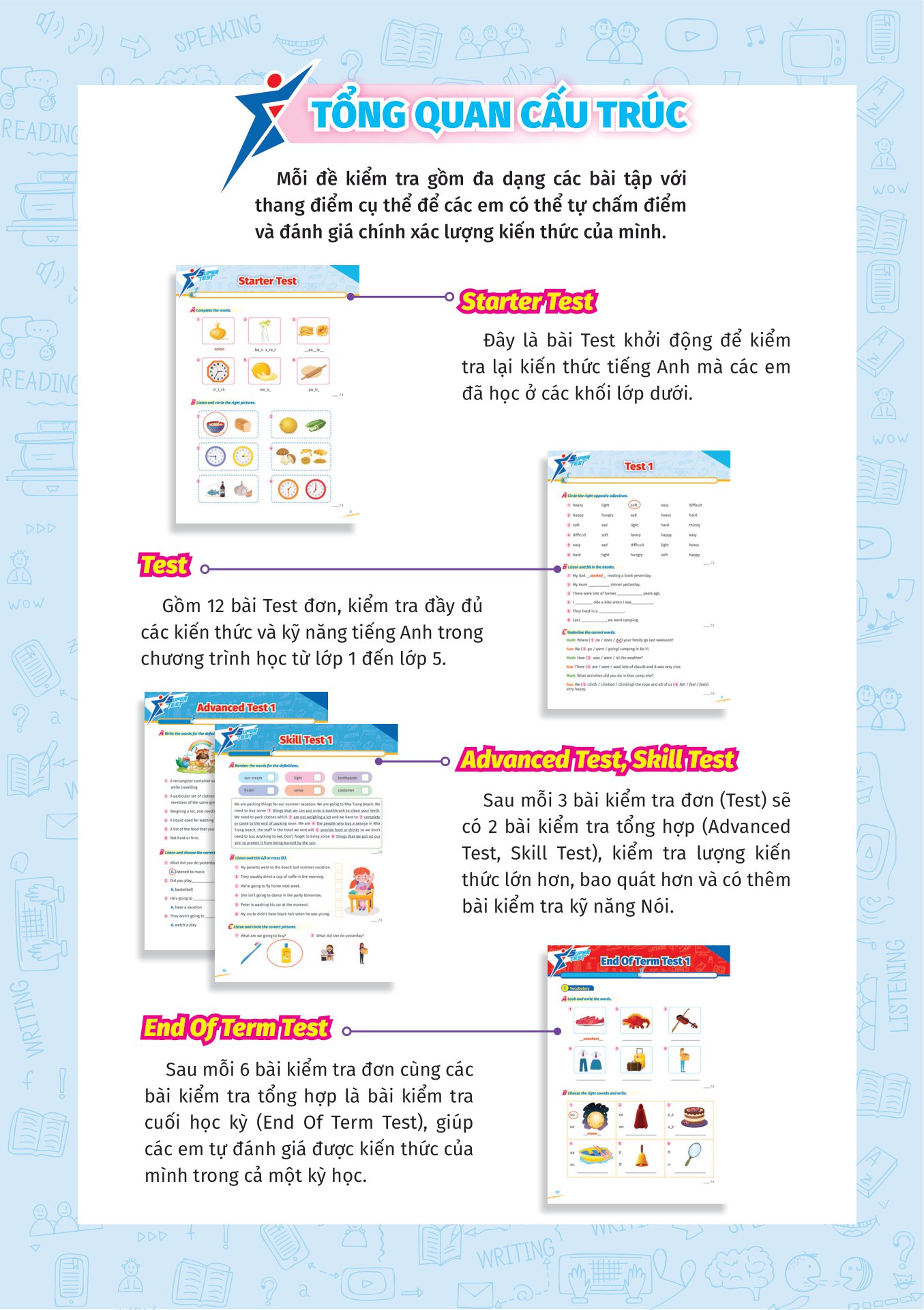 super test - đề kiểm tra nhanh tiếng anh cho học sinh lớp 5 - Ảnh 3