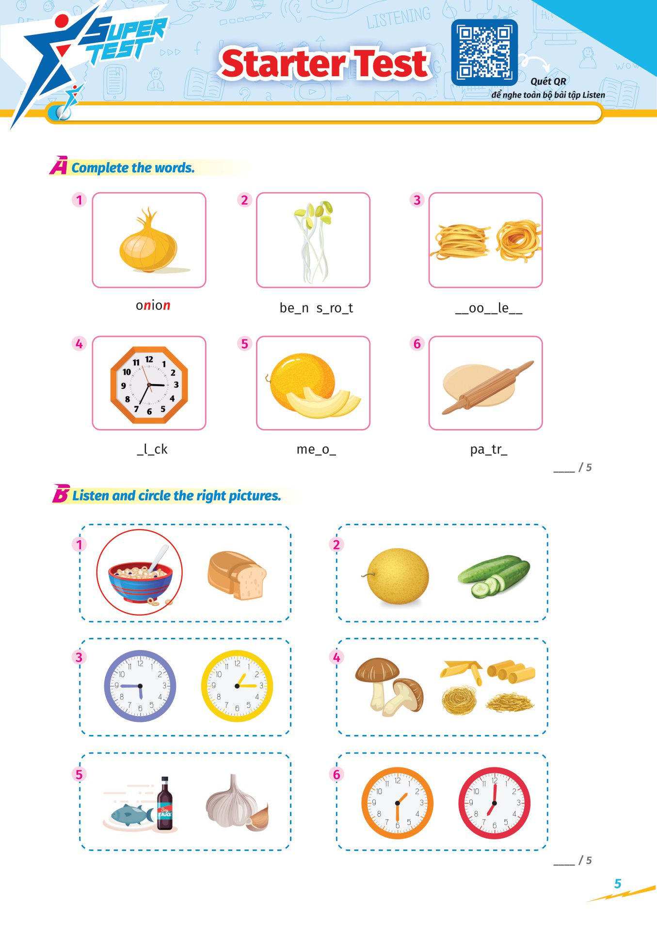 super test - đề kiểm tra nhanh tiếng anh cho học sinh lớp 5 - Ảnh 6