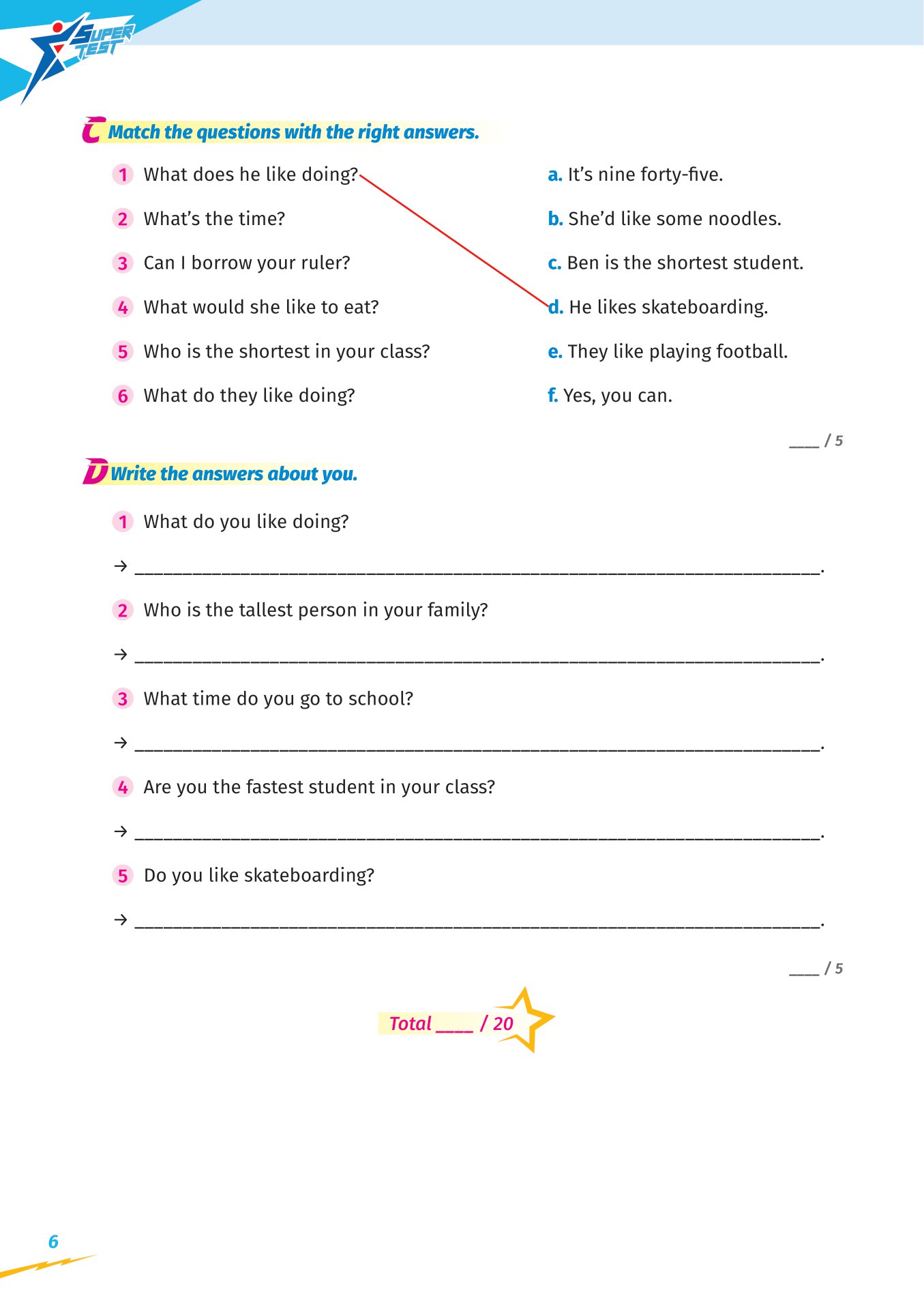 super test - đề kiểm tra nhanh tiếng anh cho học sinh lớp 5 - Ảnh 7