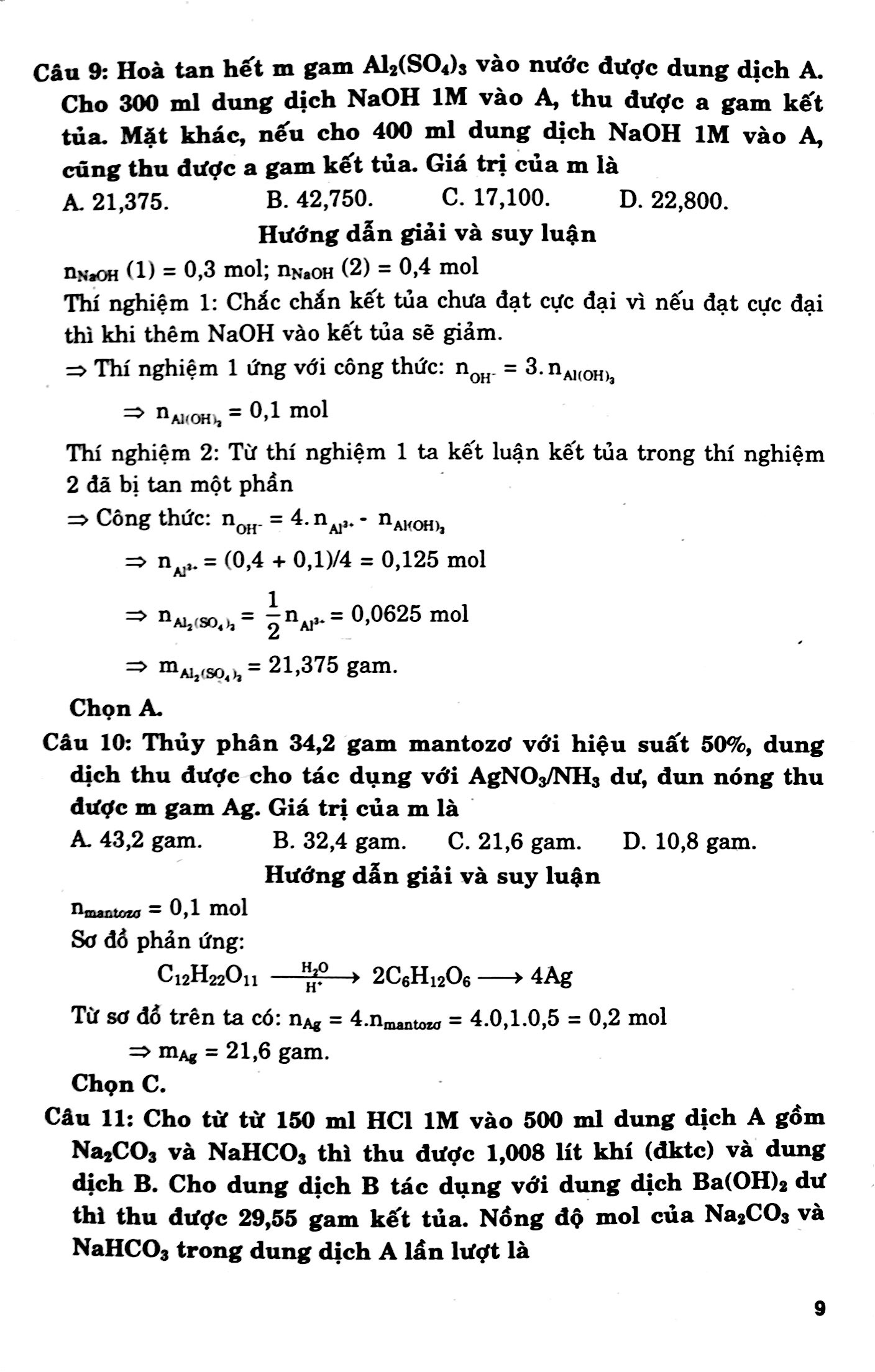 suy luận và pp giải nhanh đề thi trắc nghiệm hóa học 12 - Ảnh 6