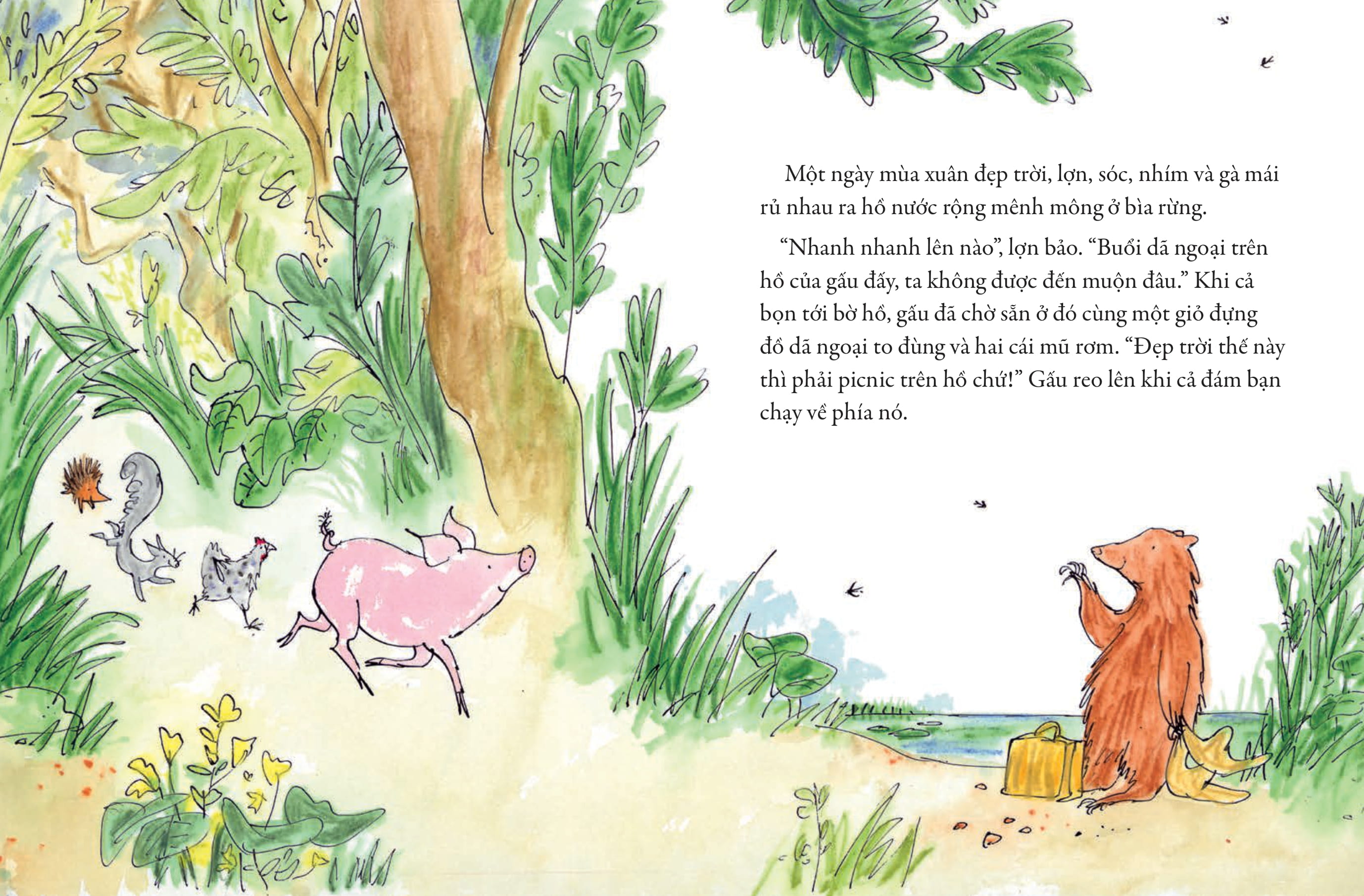 tác phẩm kinh điển của quentin blake - buổi picnic trên hồ của gấu - Ảnh 4