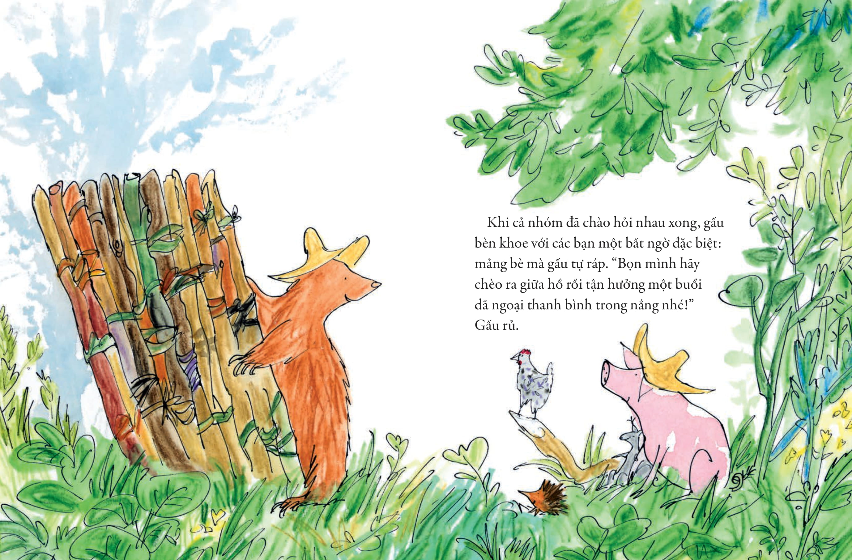 tác phẩm kinh điển của quentin blake - buổi picnic trên hồ của gấu - Ảnh 5