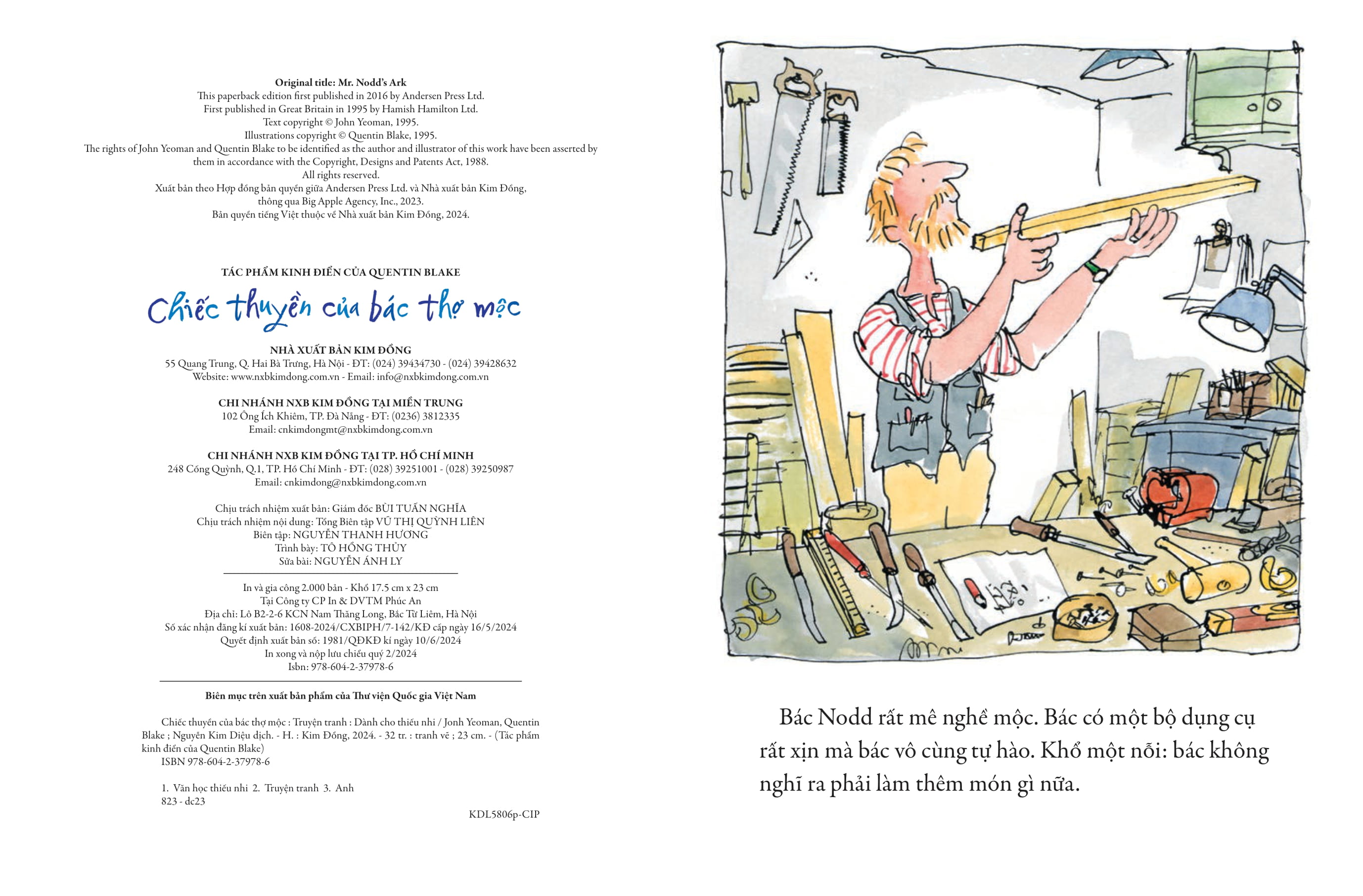 tác phẩm kinh điển của quentin blake - chiếc thuyền của bác thợ mộc - Ảnh 3