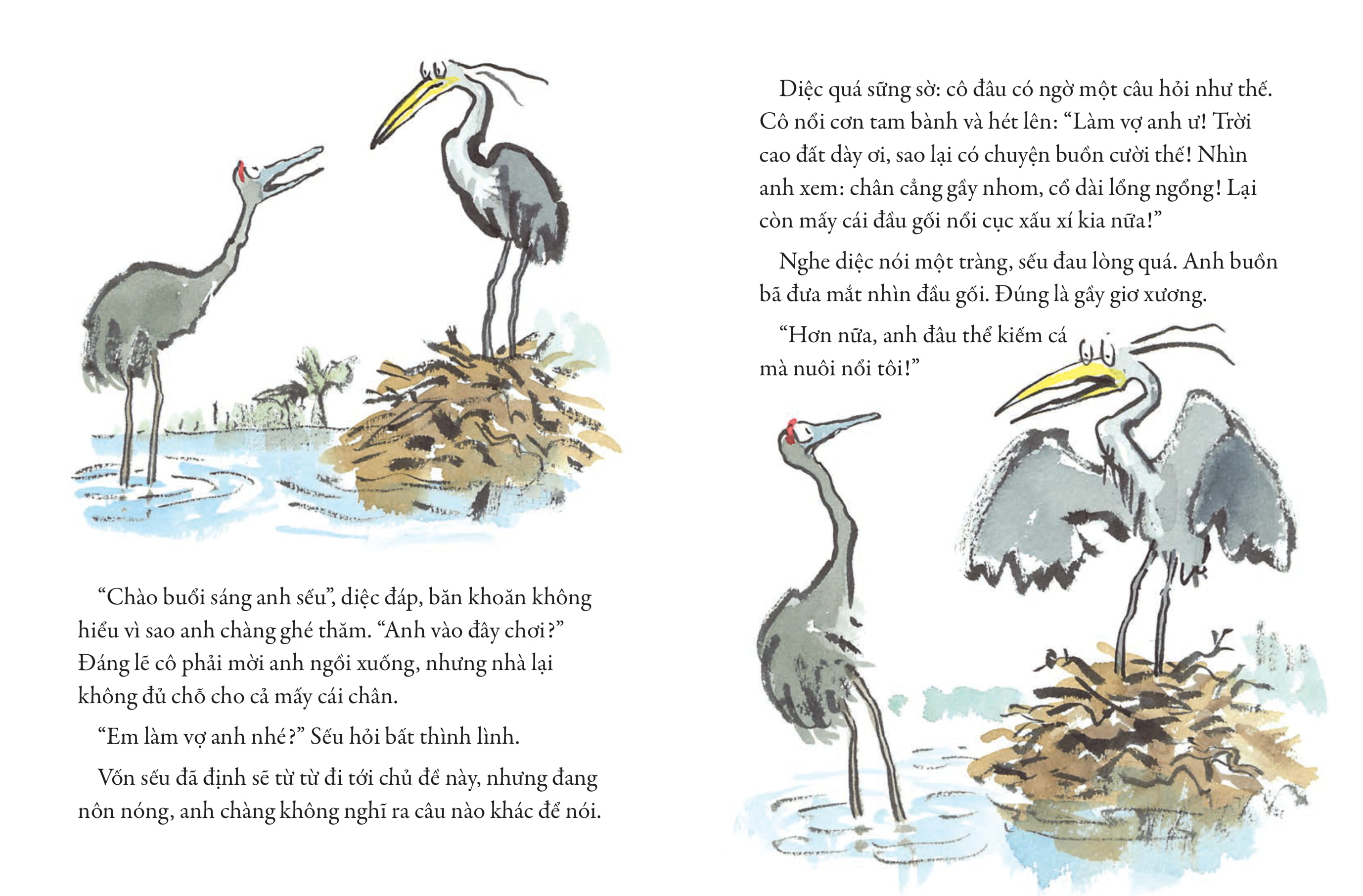 tác phẩm kinh điển của quentin blake - diệc và sếu - Ảnh 6