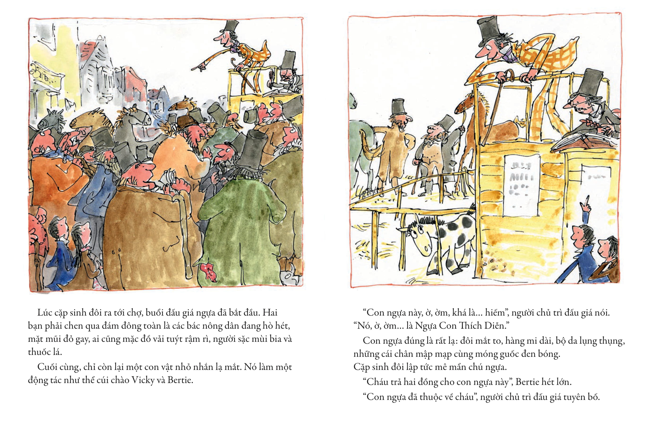 tác phẩm kinh điển của quentin blake - ngựa con thích diễn - Ảnh 5