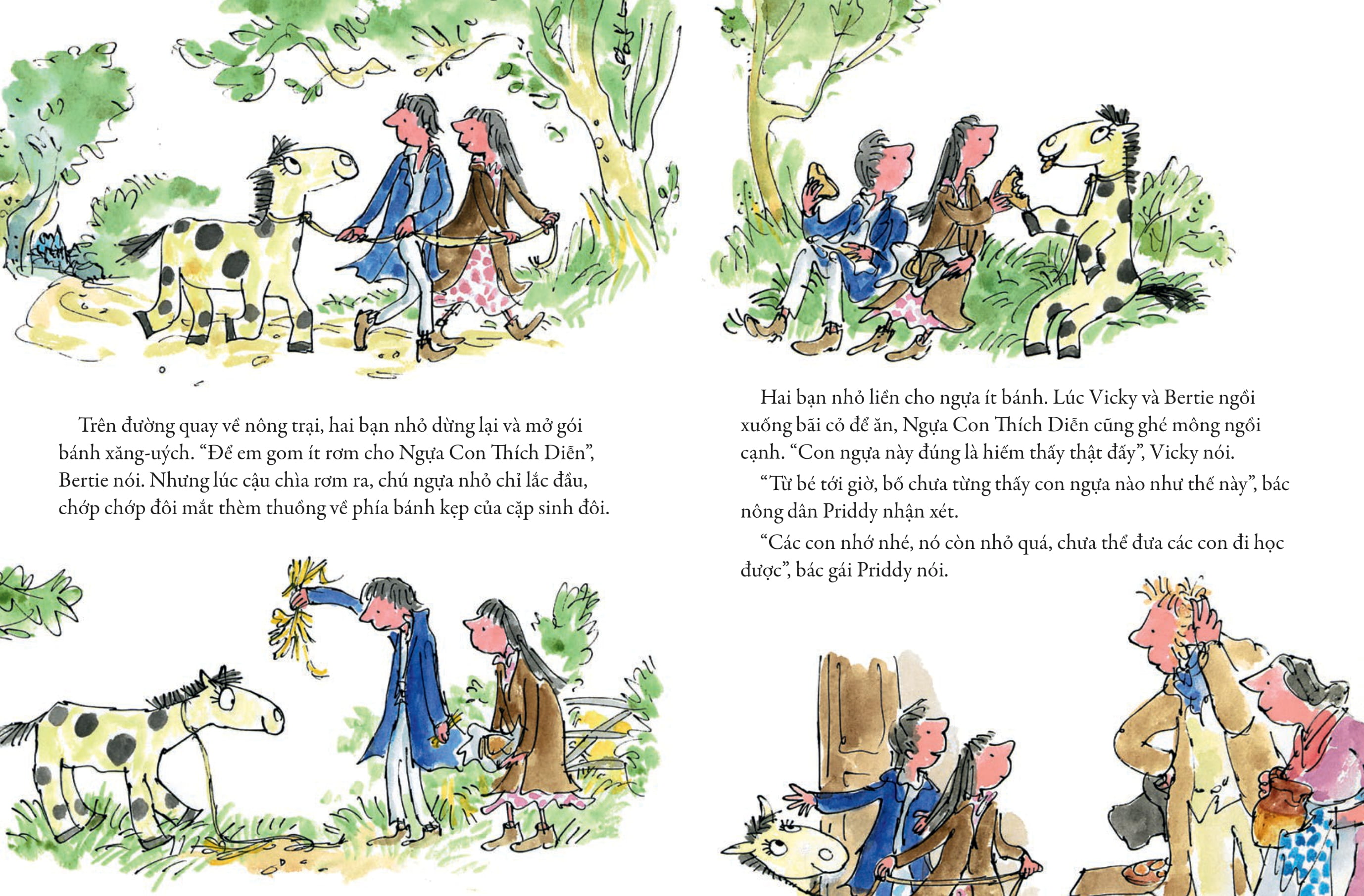 tác phẩm kinh điển của quentin blake - ngựa con thích diễn - Ảnh 6