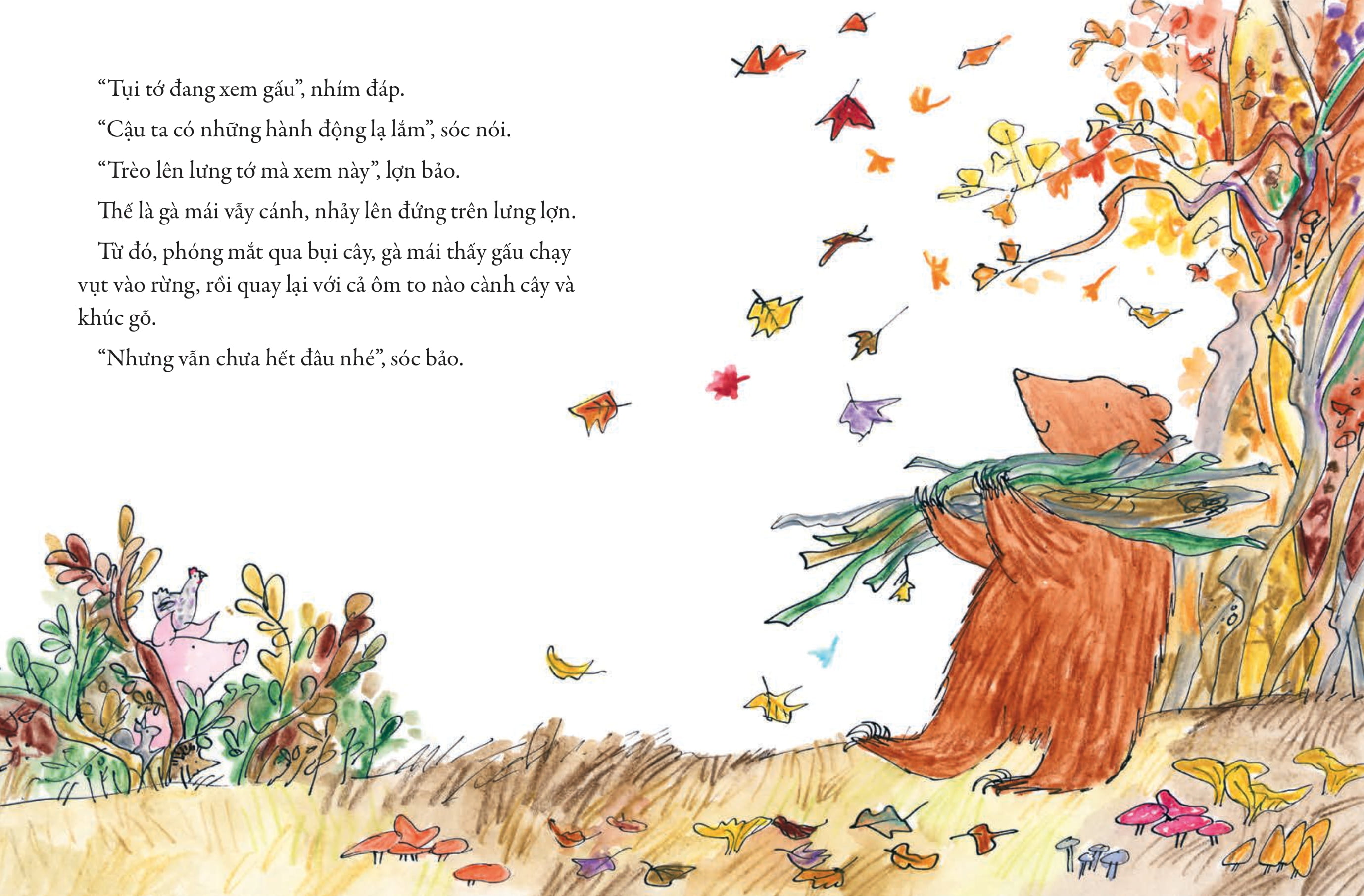 tác phẩm kinh điển của quentin blake - tổ ấm mùa đông của gấu - Ảnh 5