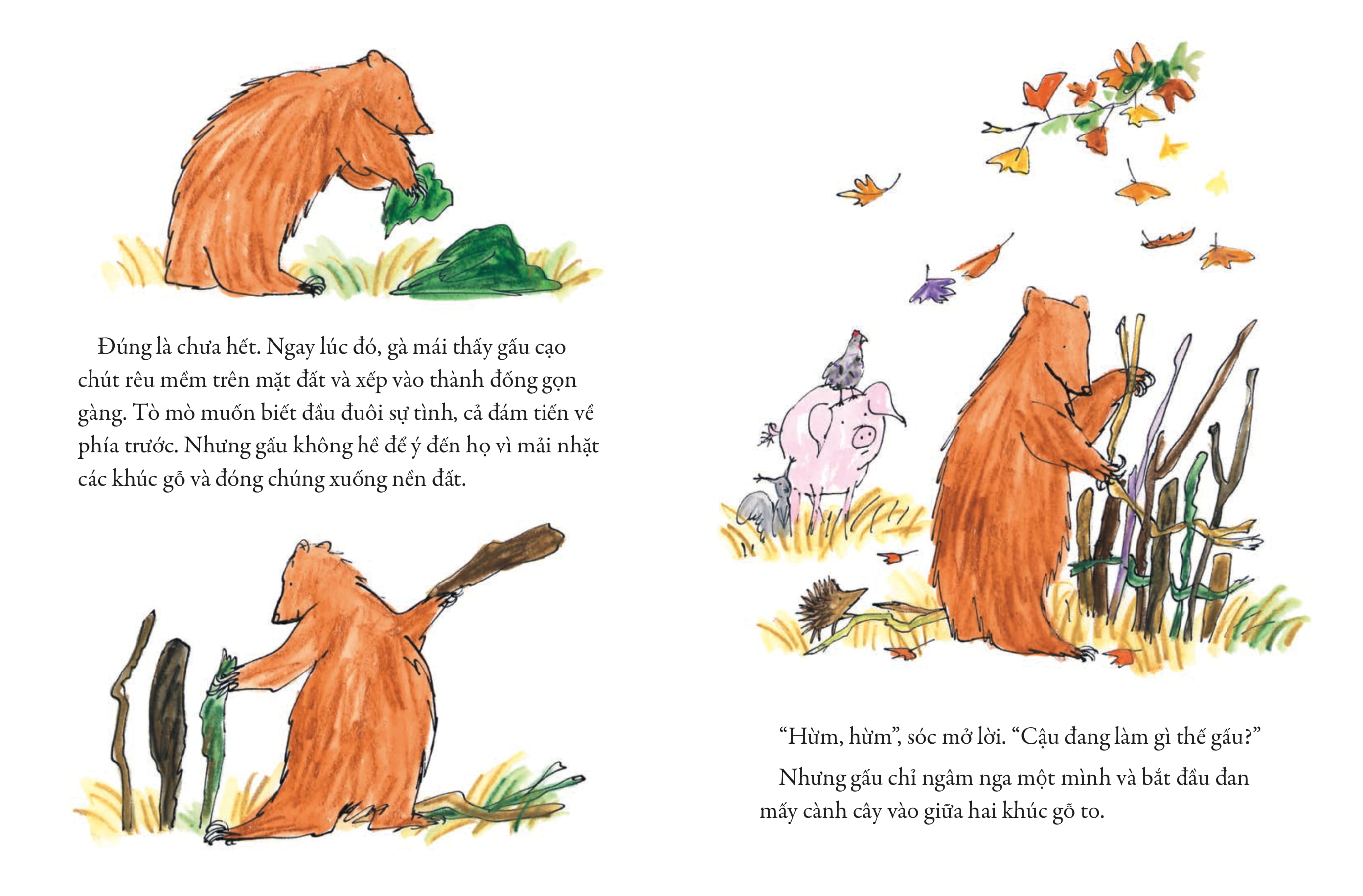 tác phẩm kinh điển của quentin blake - tổ ấm mùa đông của gấu - Ảnh 6