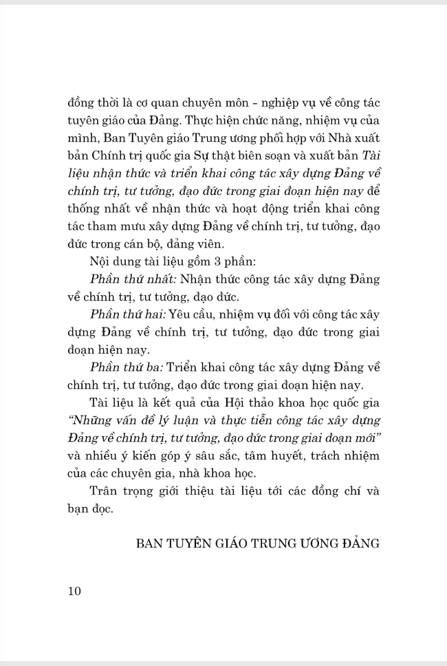 tài liệu nhận thức và triển khai công tác xây dựng đảng về chính trị, tư tưởng, đạo đức trong giai đoạn hiện nay - Ảnh 6