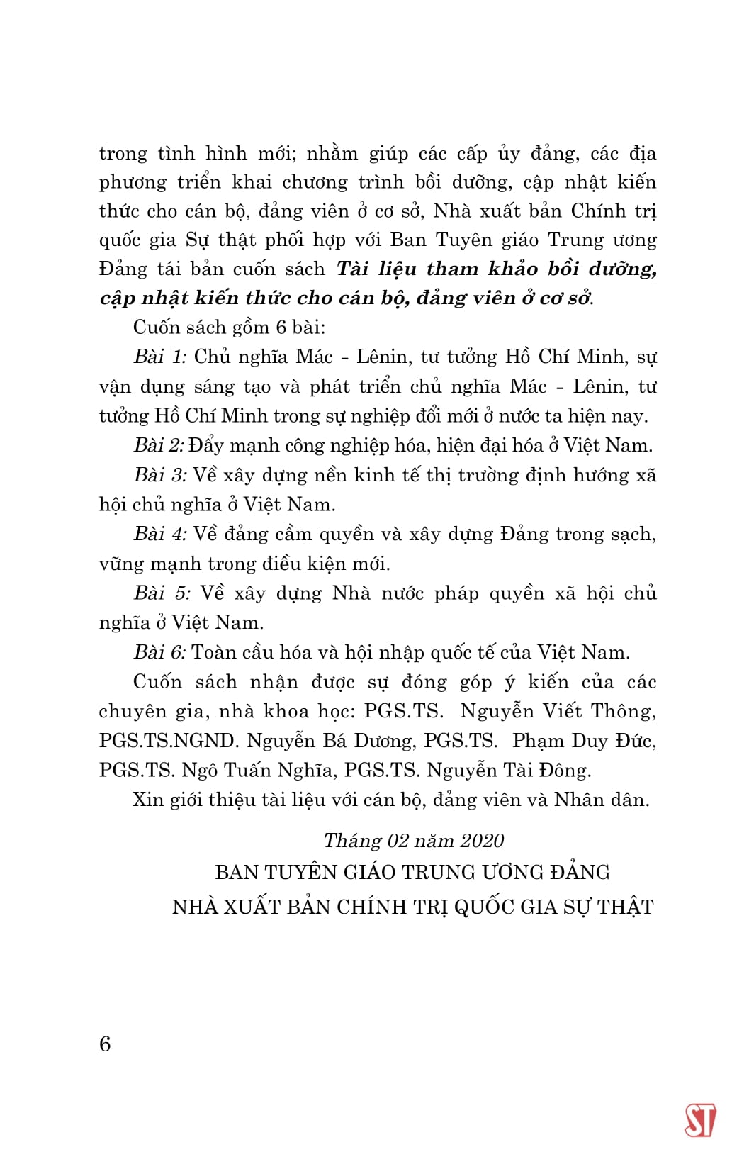 tài liệu tham khảo bồi dưỡng, cập nhật kiến thức cho cán bộ, đảng viên ở cơ sở (xuất bản lần thứ tư, có sửa chữa, bổ sung) - Ảnh 14