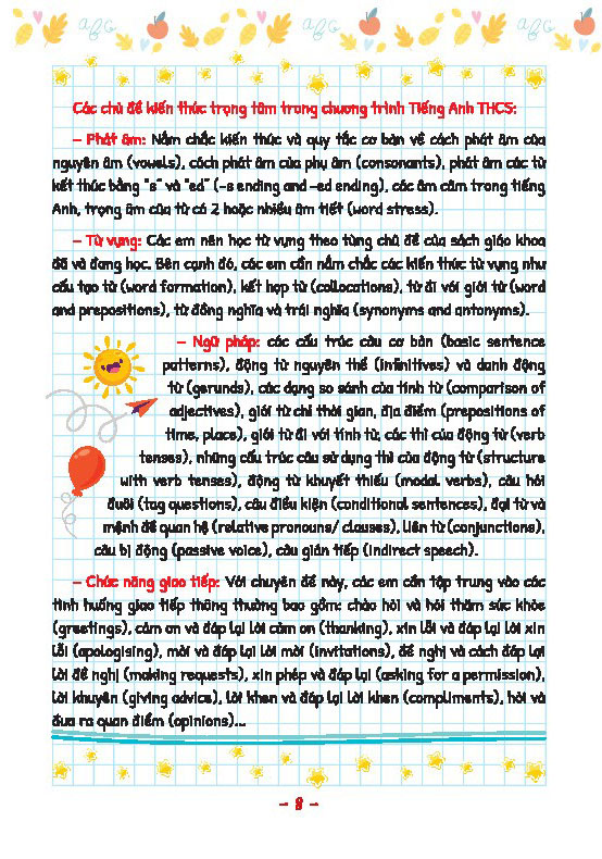 Take Note! - Kien Thuc Trong Tam Luyen Thi Mon Tieng Anh Vao Lop 10 - Ban Mau Co Lo Xo - Ảnh 7