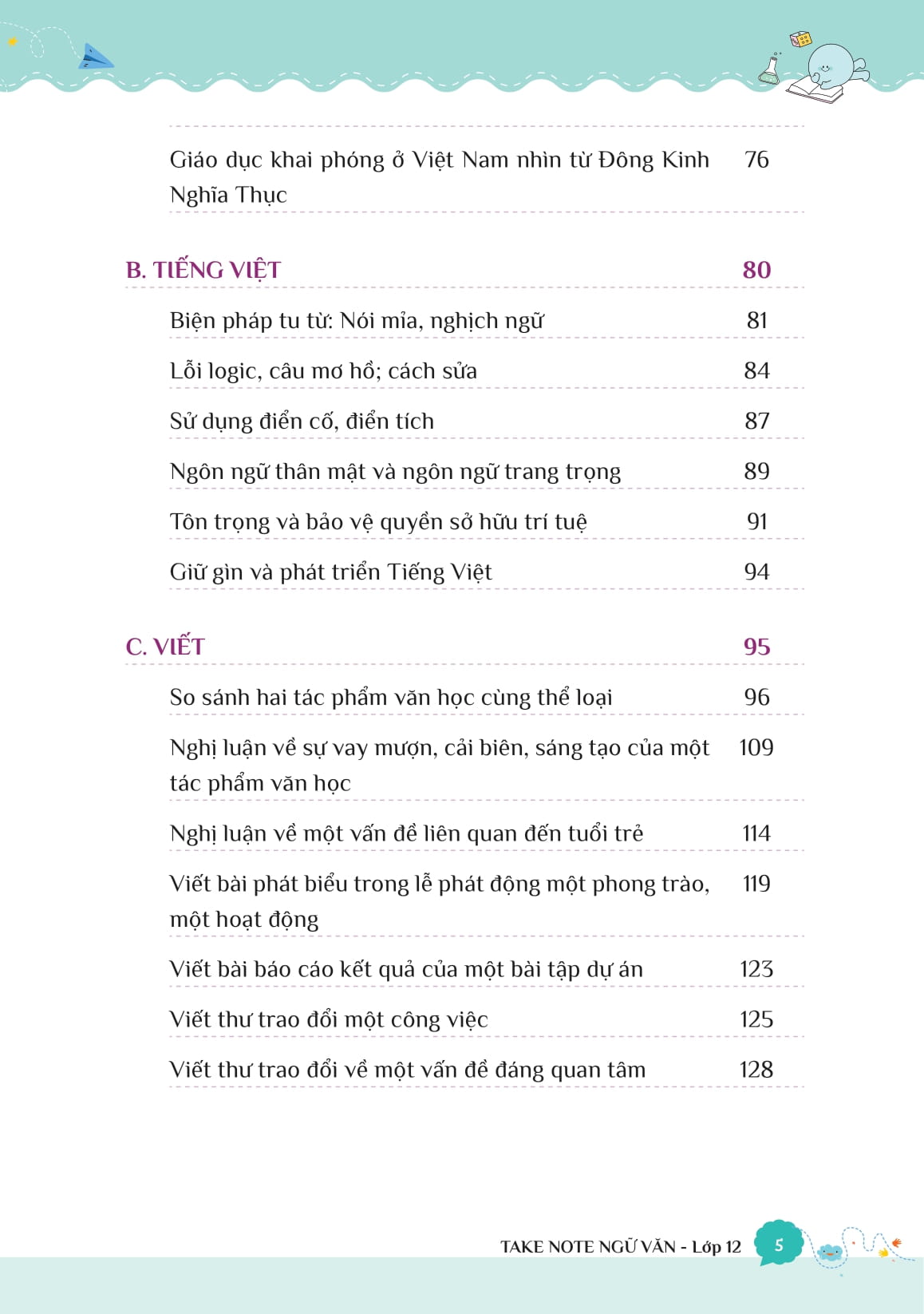 Take Note Ngữ Văn - Tổng Hợp Kiến Thức - Hiểu Nhanh, Nhớ Lâu! - Lớp 12 - Ảnh 3