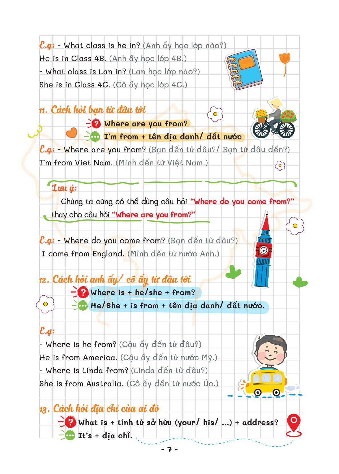 take note - tiếng anh tiểu học - Ảnh 8