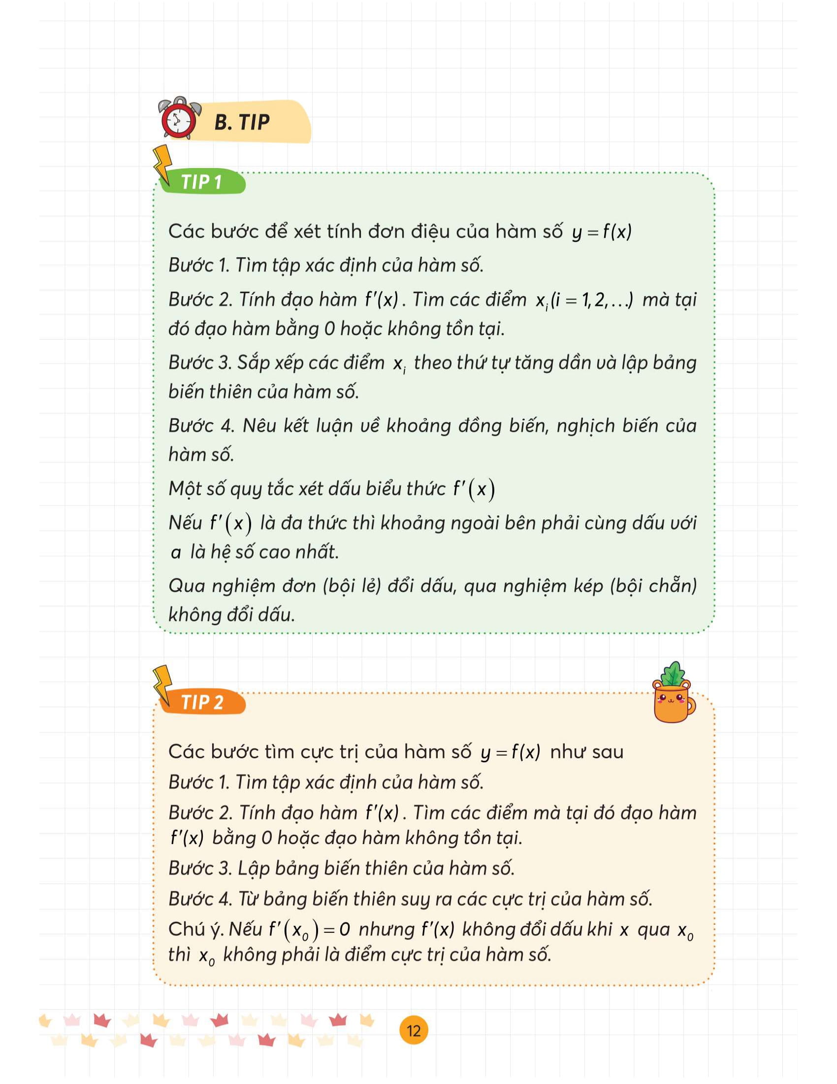 Take Note Toán -Tổng Hợp Kiến Thức Hiểu Nhanh, Nhớ Lâu - Lớp 12 - Ảnh 11